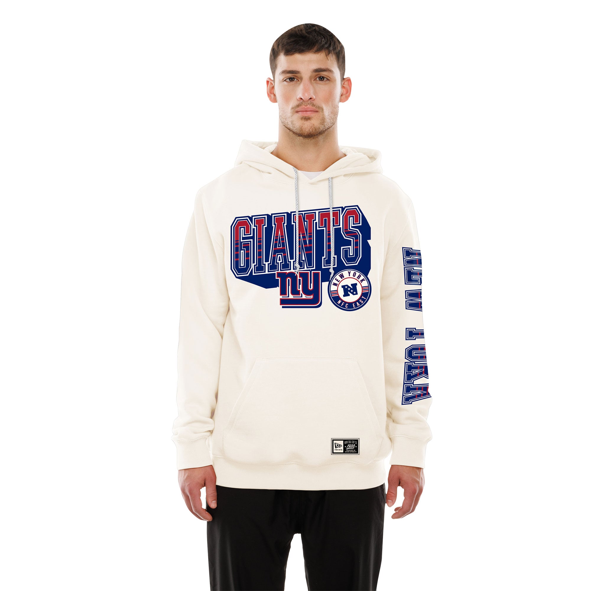 Sweat à capuche New Era crème York Giants Dune Dust pour homme