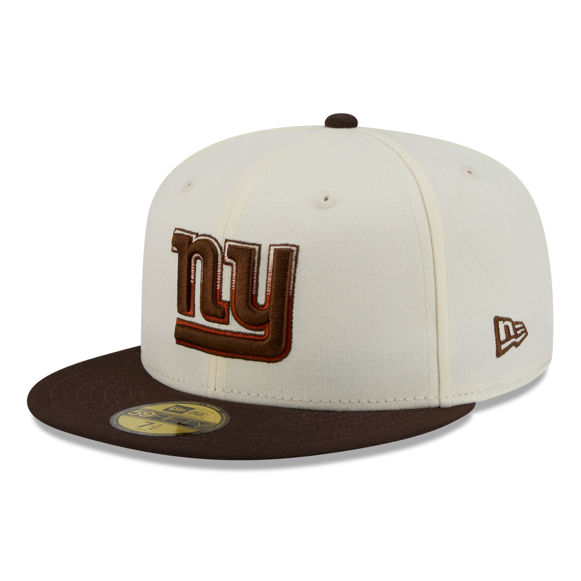 Men's New Era Cream/Brown York Giants Pumpkin Spice 59FIFTY Fitted Hat