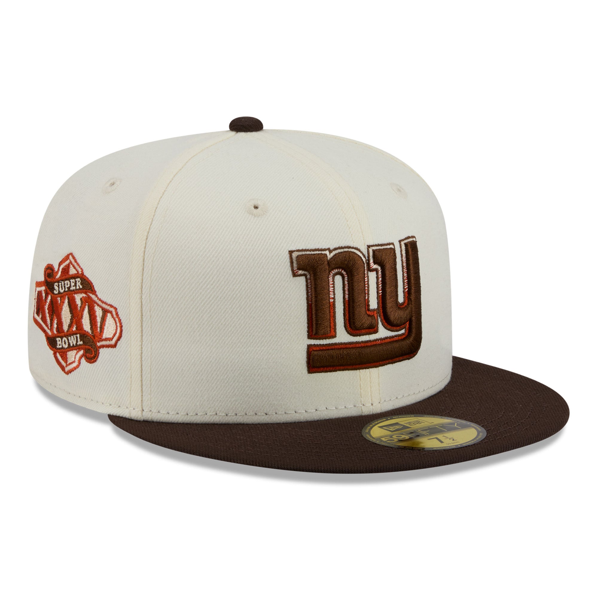 Men's New Era Cream/Brown York Giants Pumpkin Spice 59FIFTY Fitted Hat