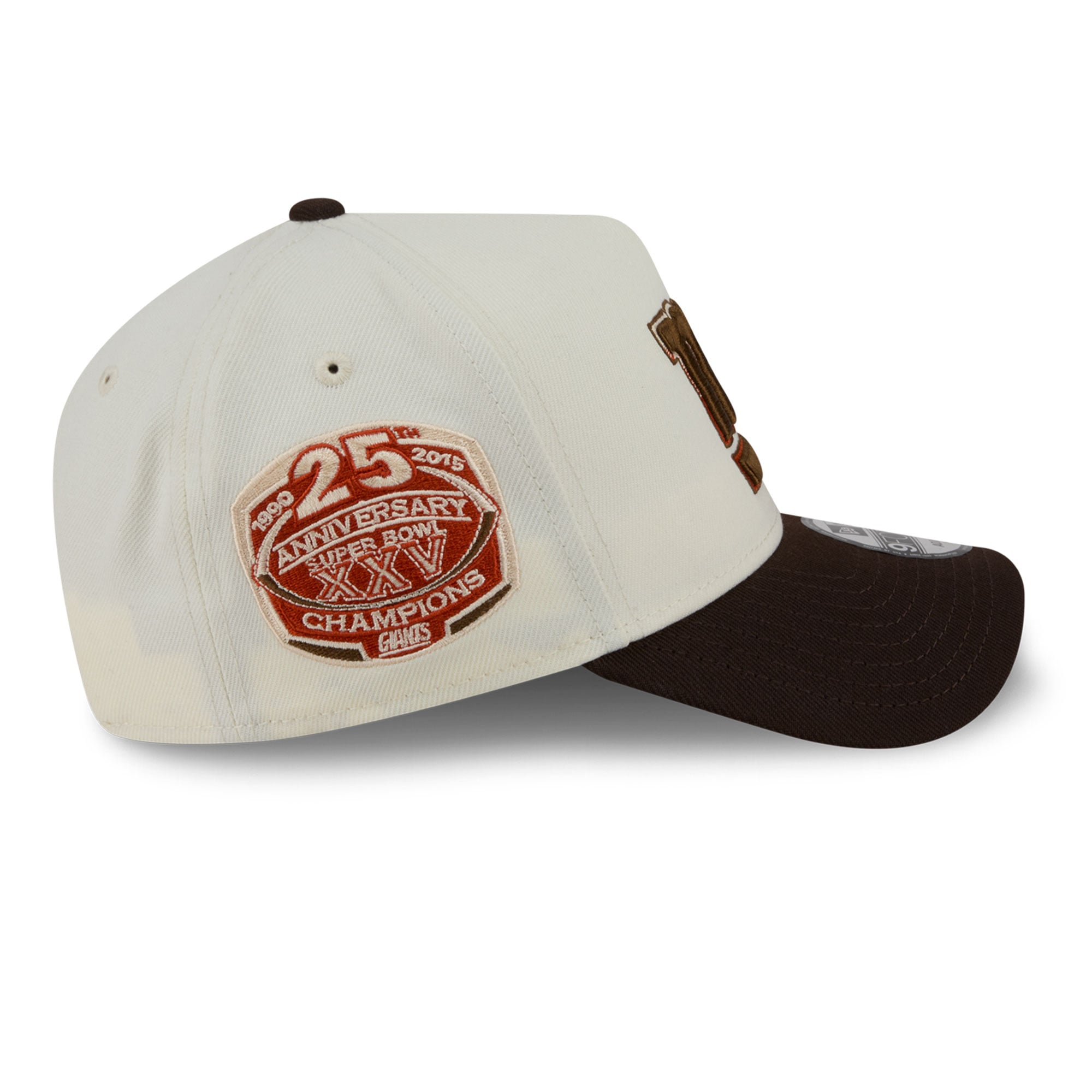 Men's New Era Cream/Brown New York Giants Pumpkin Spice A-Frame 9FORTY Adjustable Hat