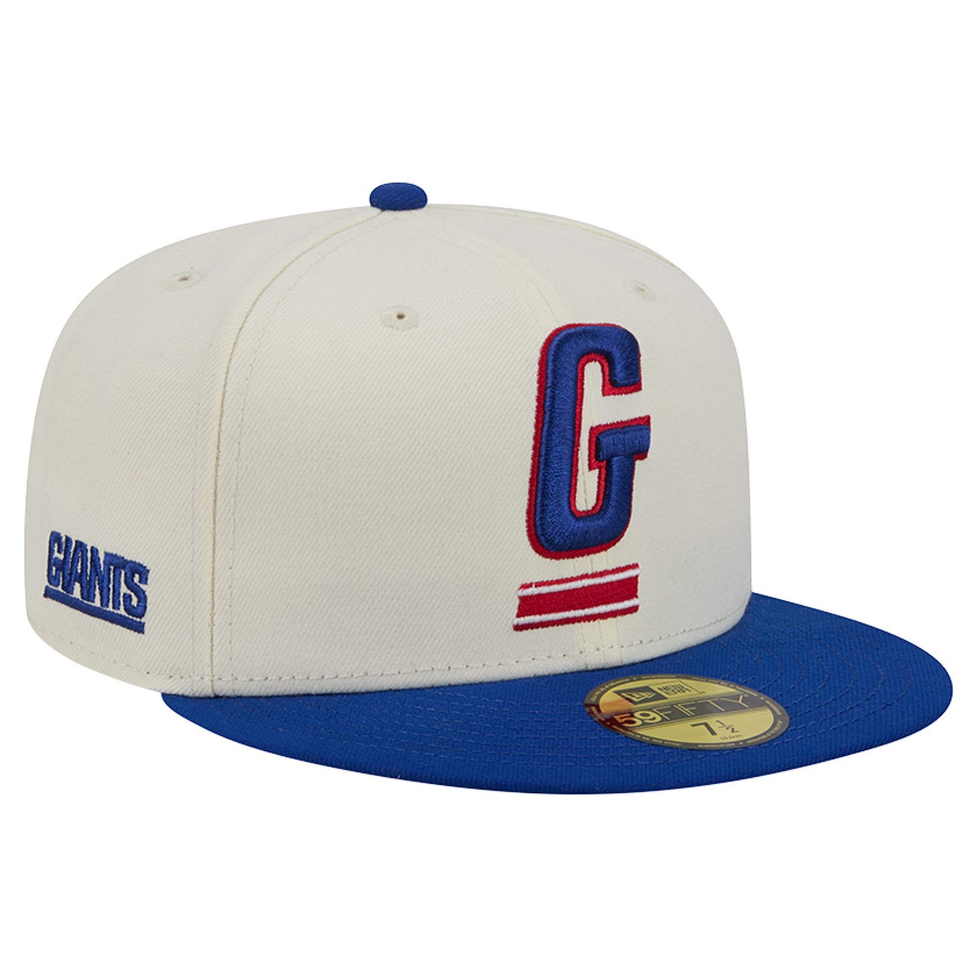 Casquette ajustée New Era Deceptor 59FIFTY crème/bleu roi pour homme
