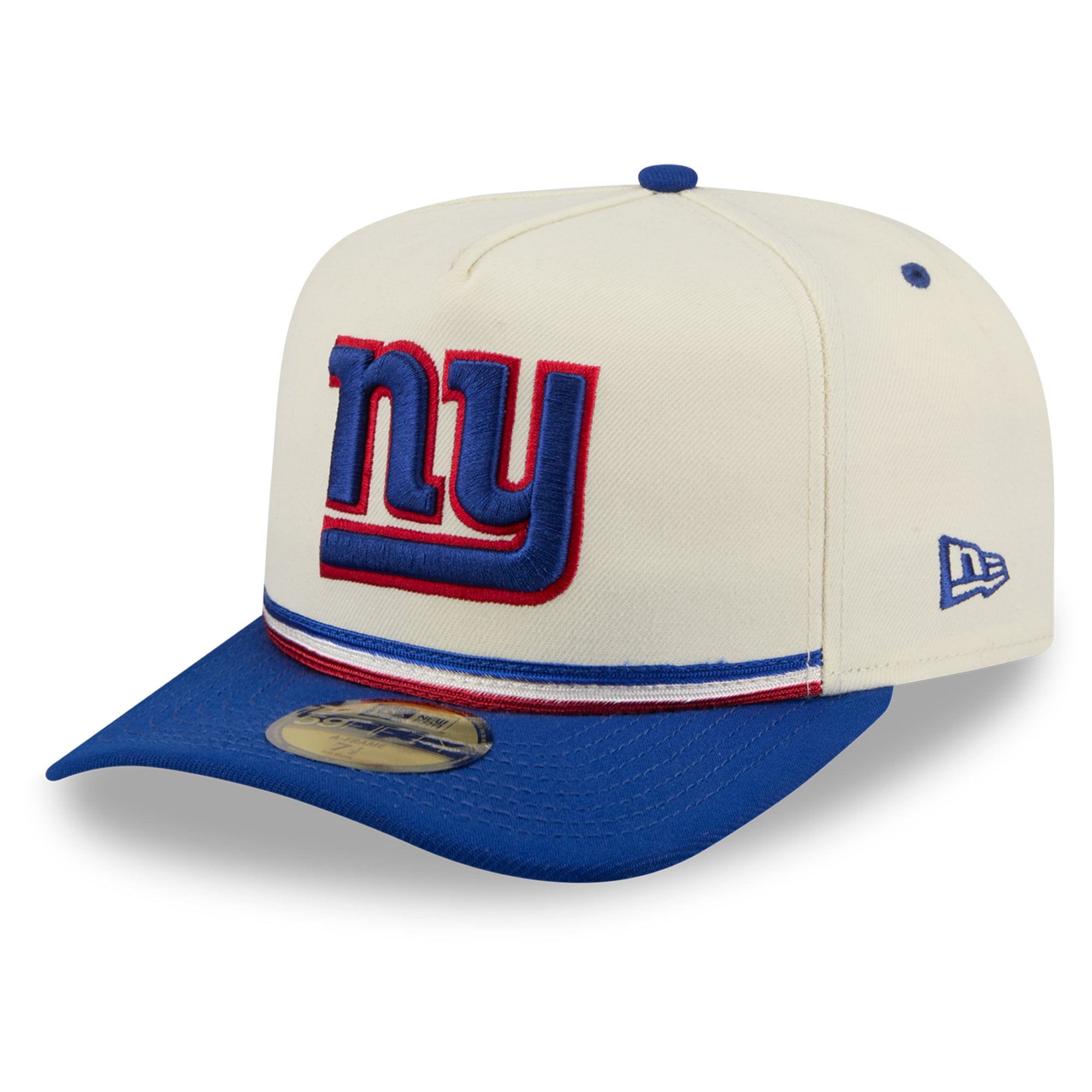 Men's New Era Cream/Royal York Giants Vintage A-Frame 59FIFTY Fitted Hat