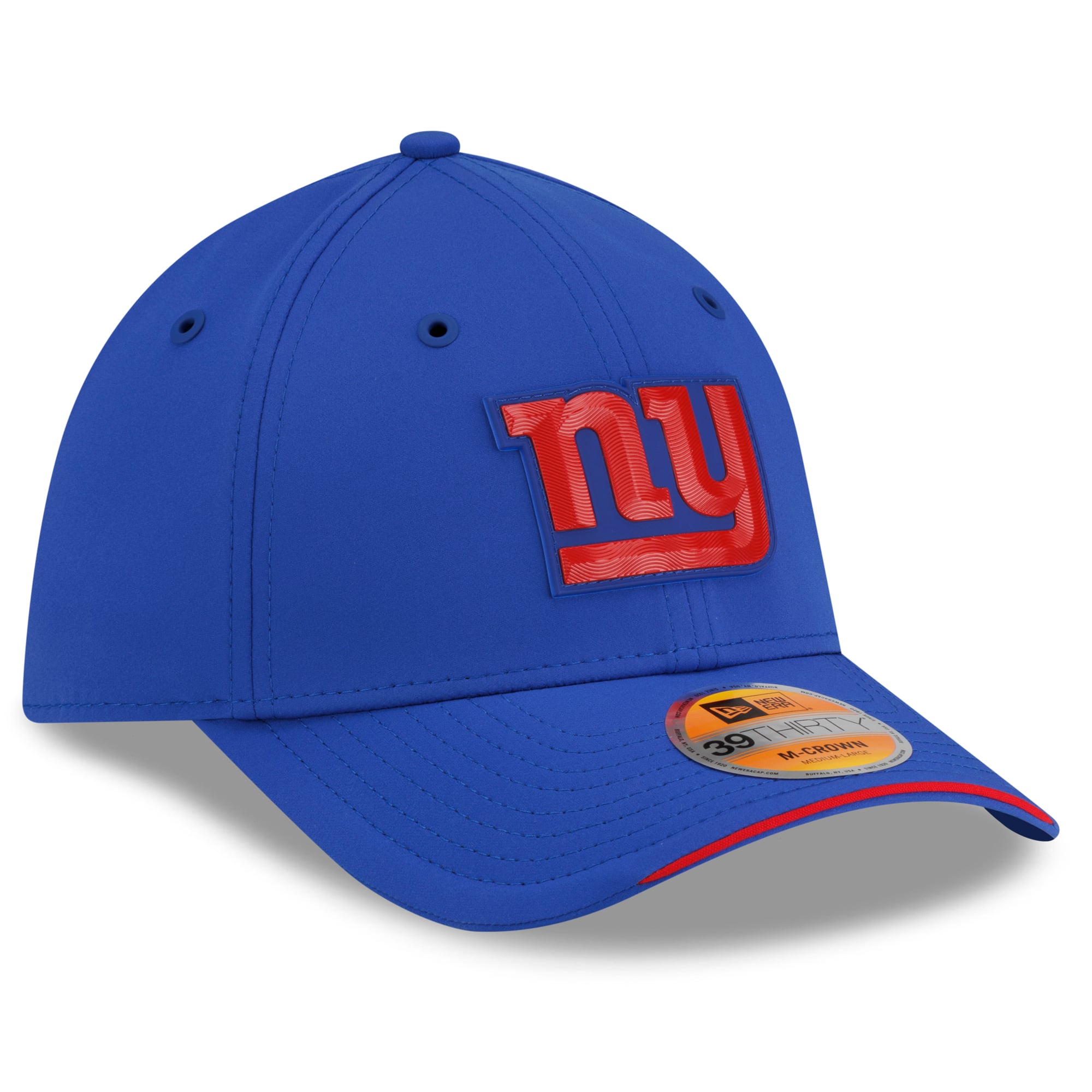 Casquette New Era Royal York Giants 2026 Sideline 39THIRTY M-Crown Flex pour homme