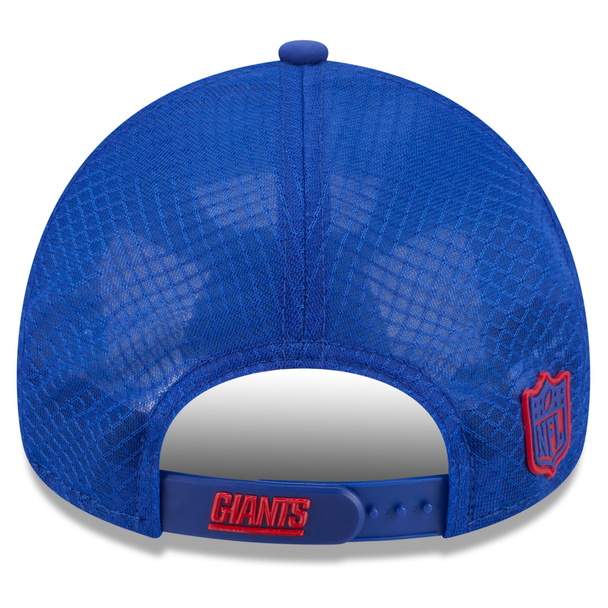 Casquette trucker ajustable New Era Royal New York Giants 2026 Sideline Apex 9FORTY pour homme