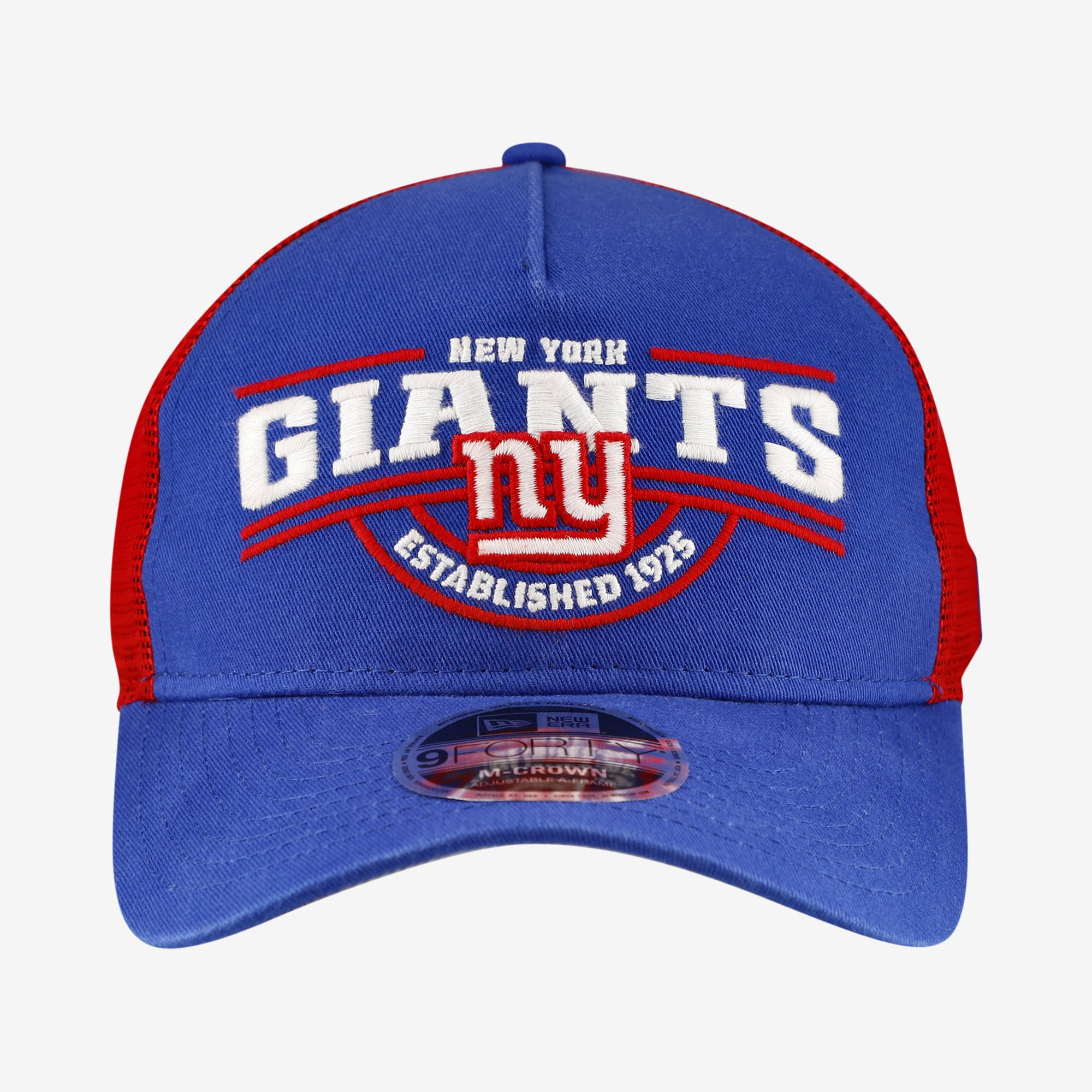 Casquette ajustable New Era Royal New York Giants 9FORTY A-Frame pour homme