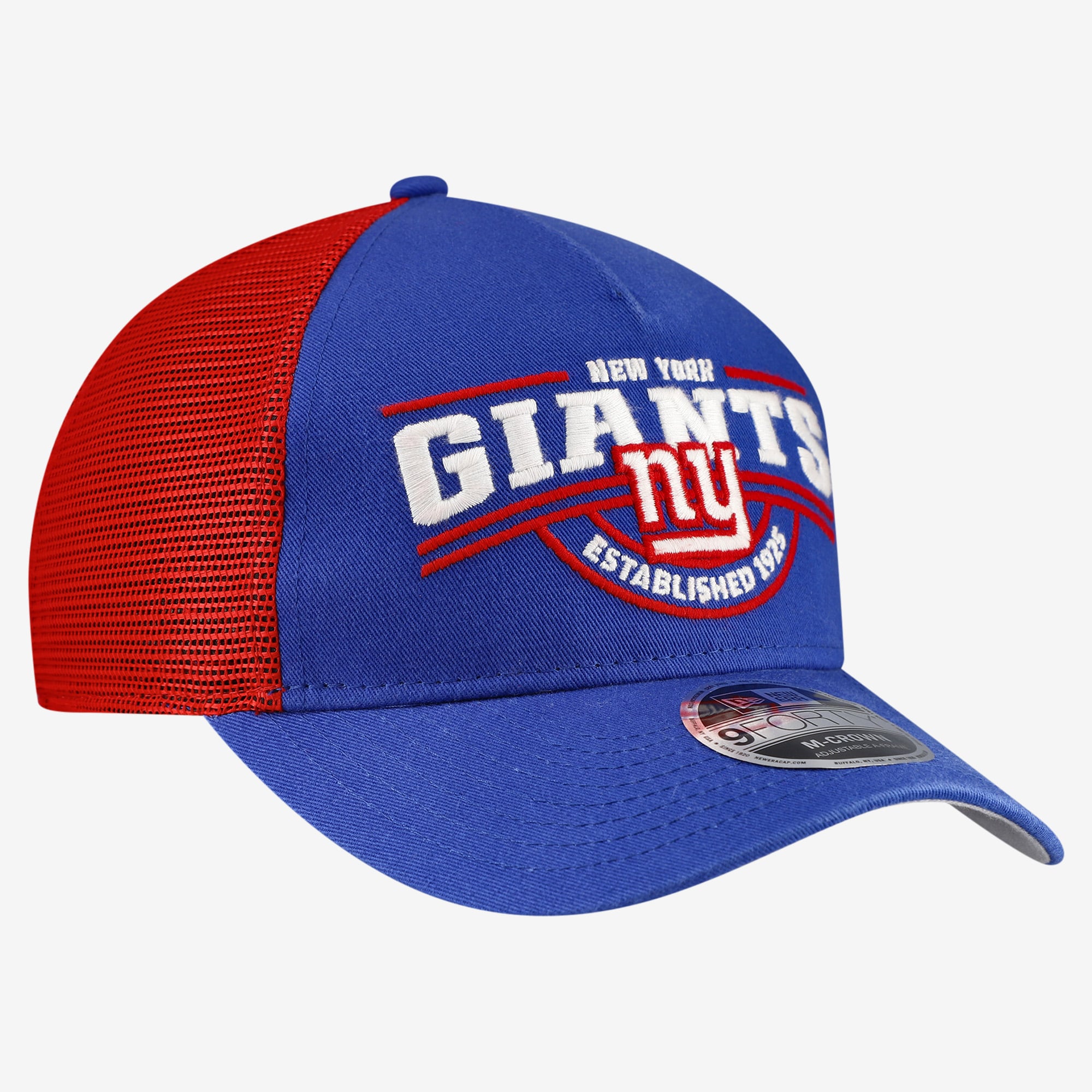 Casquette ajustable New Era Royal New York Giants 9FORTY A-Frame pour homme