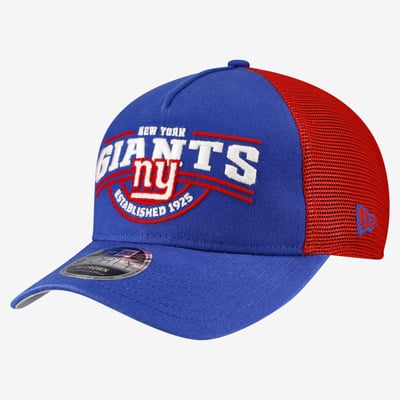 New York Giants New Era A-Frame 9FORTY Adjustable Hat - Royal
