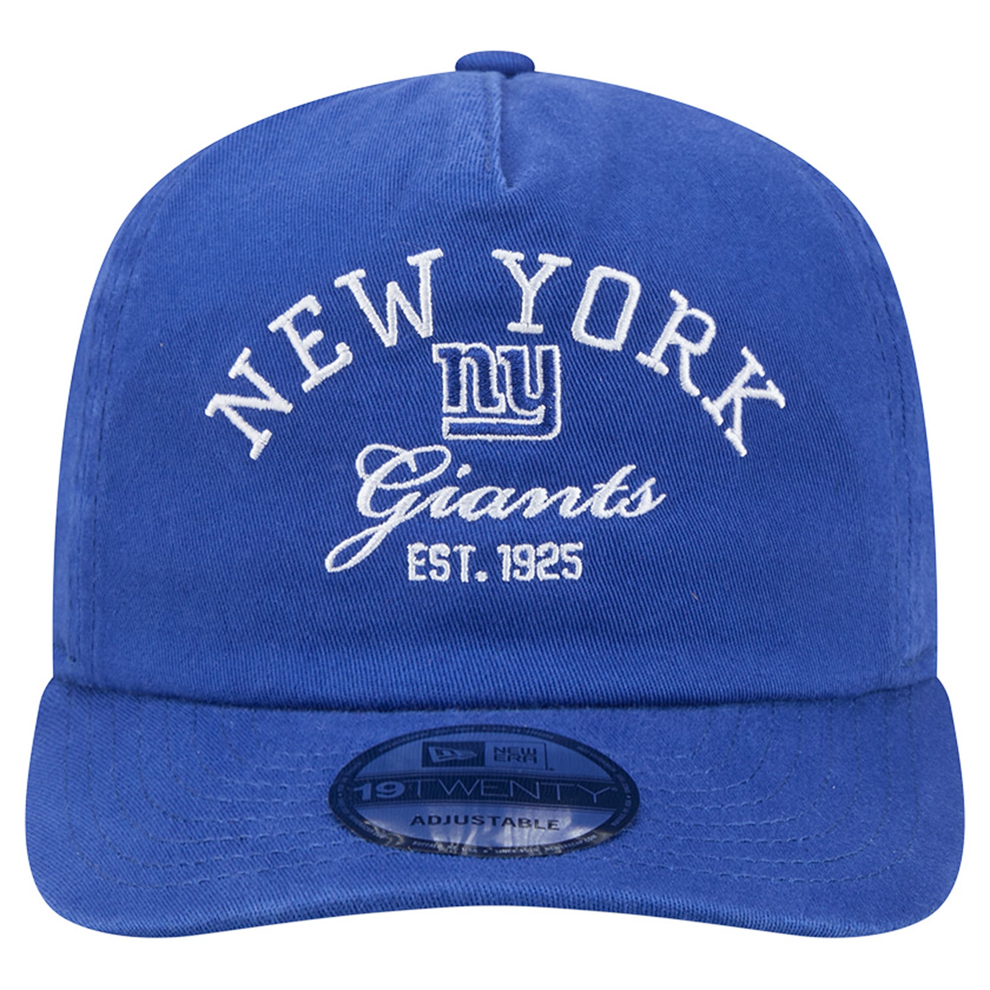 Men's New Era Royal New York Giants Stacked 19TWENTY Adjustable Hat