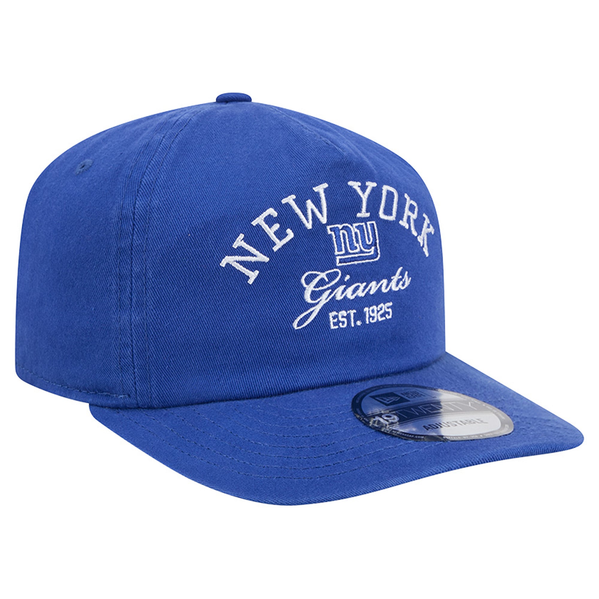 Men's New Era Royal New York Giants Stacked 19TWENTY Adjustable Hat
