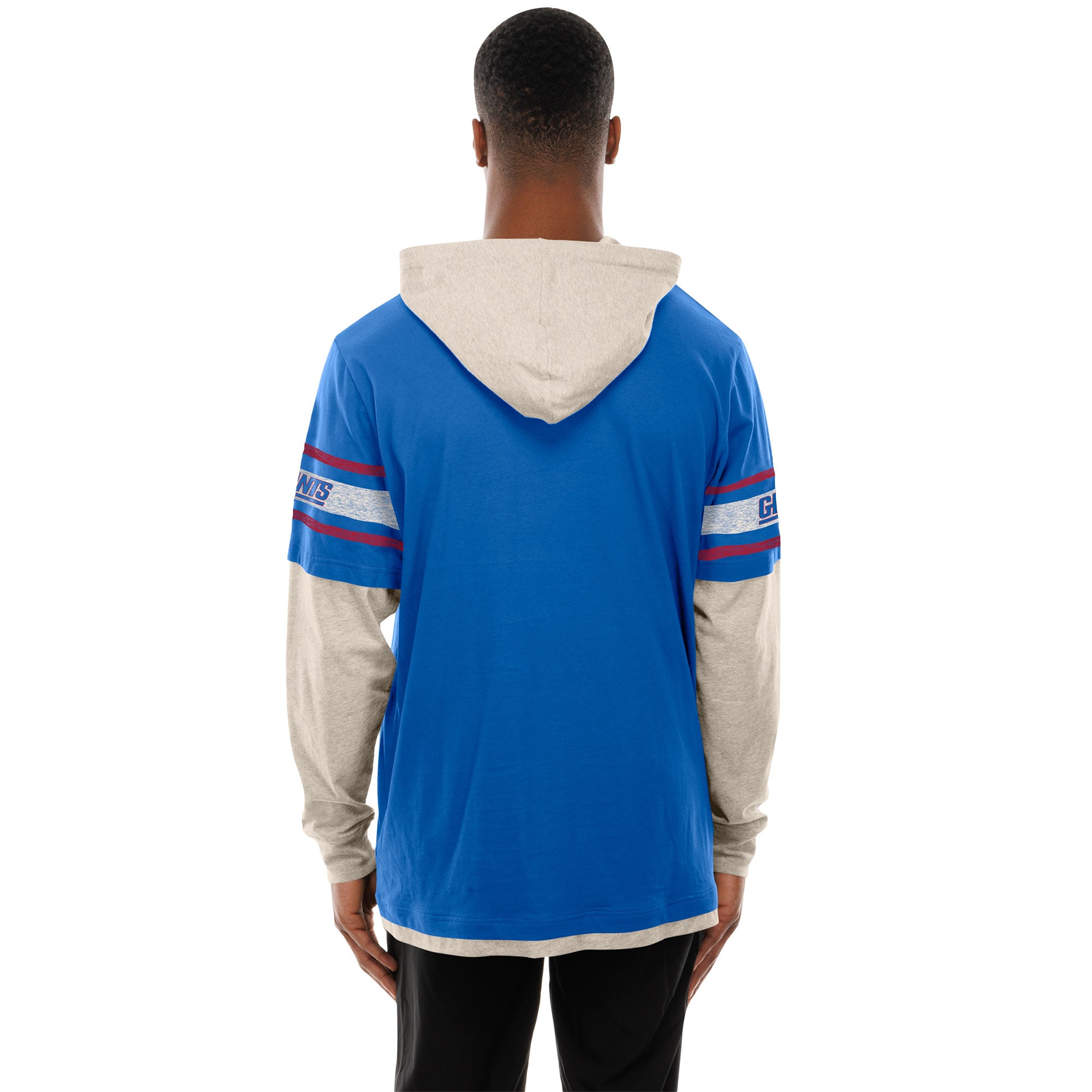 T-shirt à capuche manches longues New Era Royal York Giants pour homme