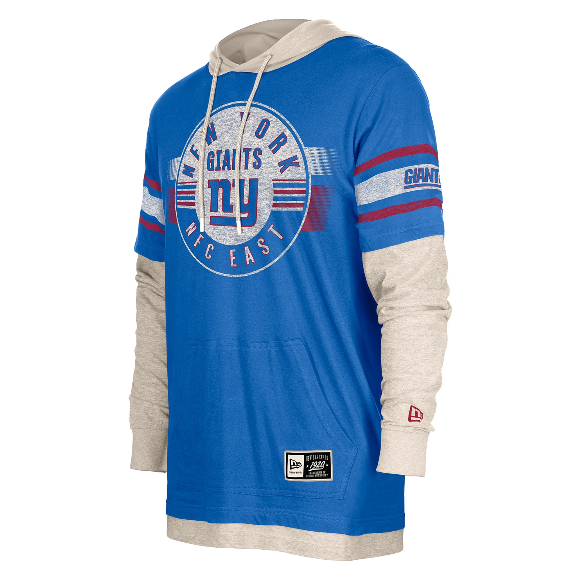 T-shirt à capuche manches longues New Era Royal York Giants pour homme