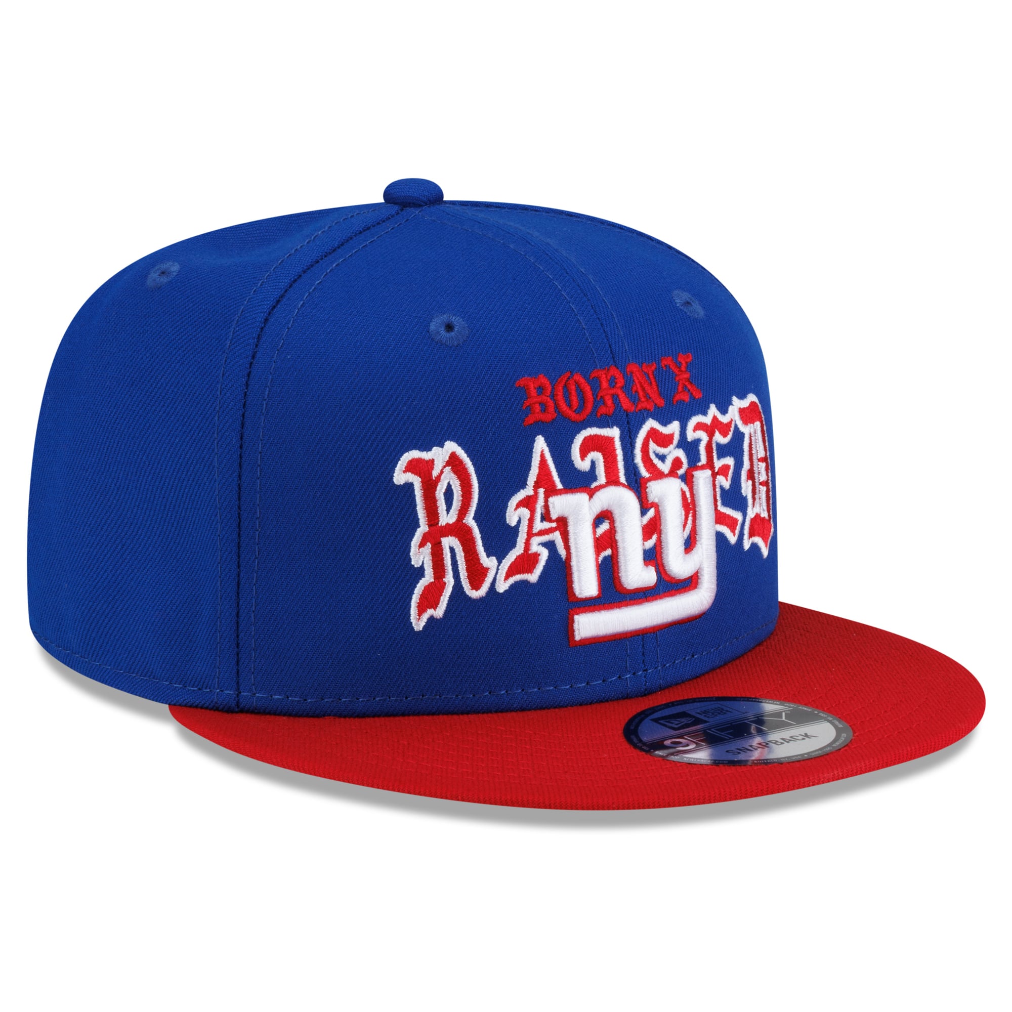 Men's New Era x Born x Raised Royal/Red New York Giants 9FIFTY Snapback Hat