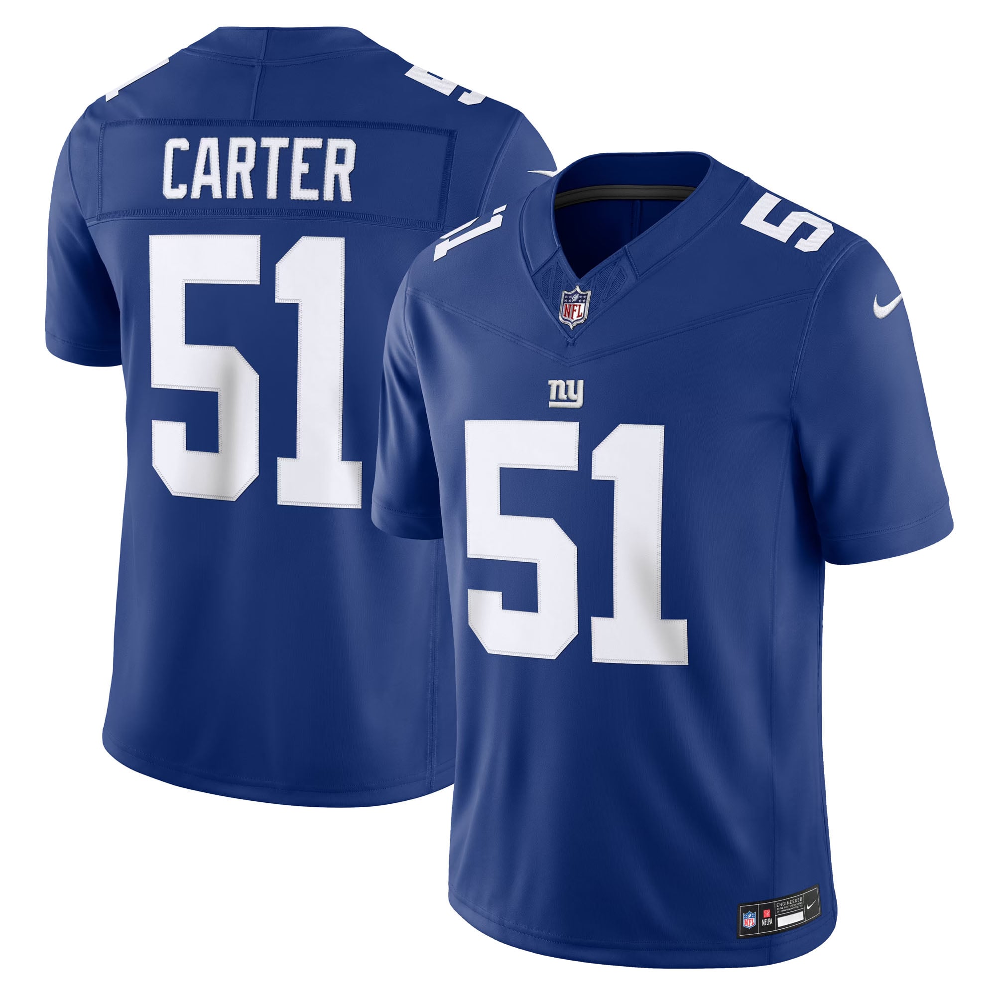 Maillot Nike Abdul Carter Royal New York Giants Team Vapor F.U.S.E. Stitched Limited pour homme