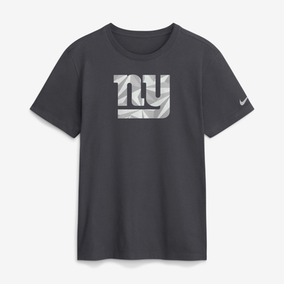New York Giants Nike Fractal Logo T-Shirt - Anthracite