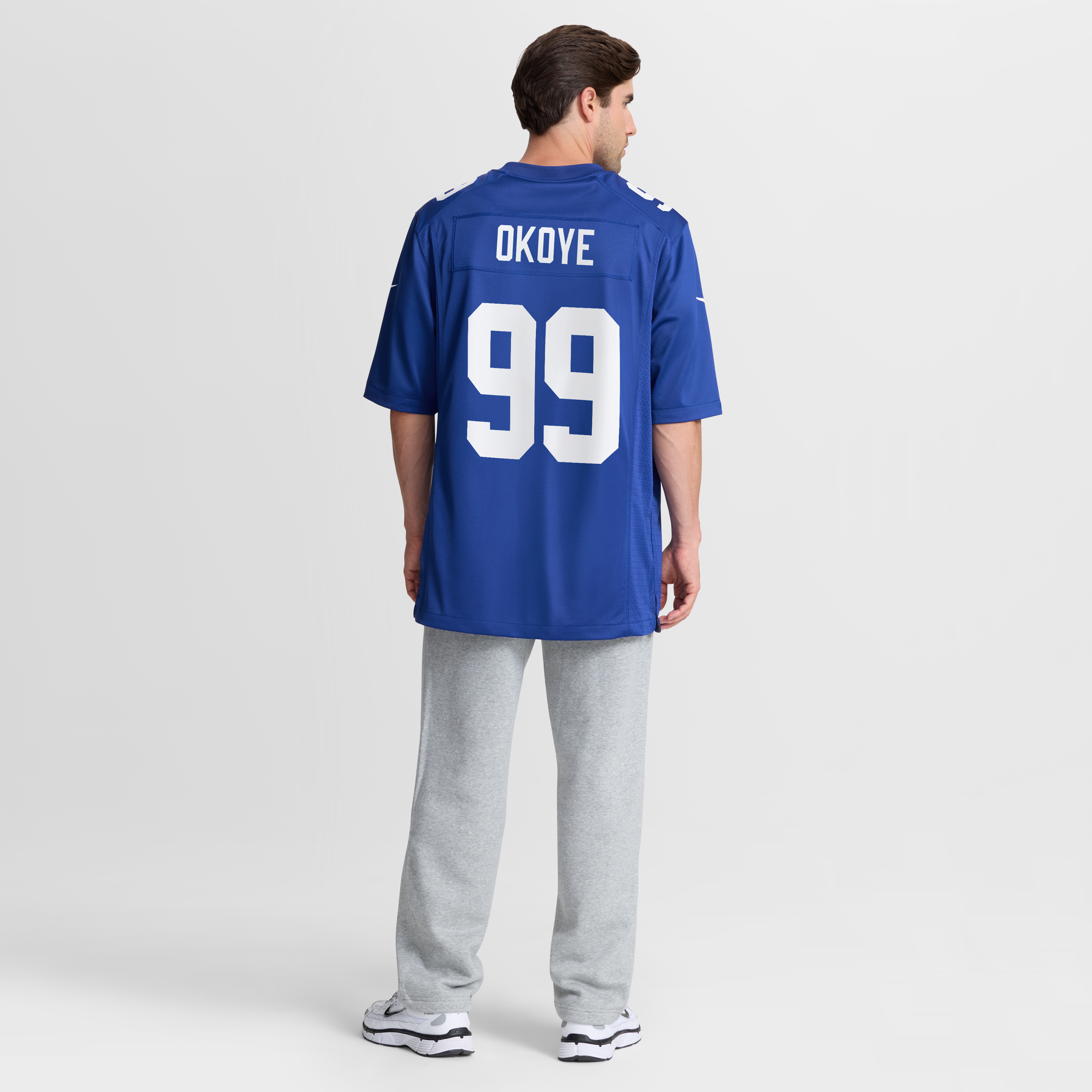 Men's Nike Basil Okoye Royal New York Giants Team Game Jersey
