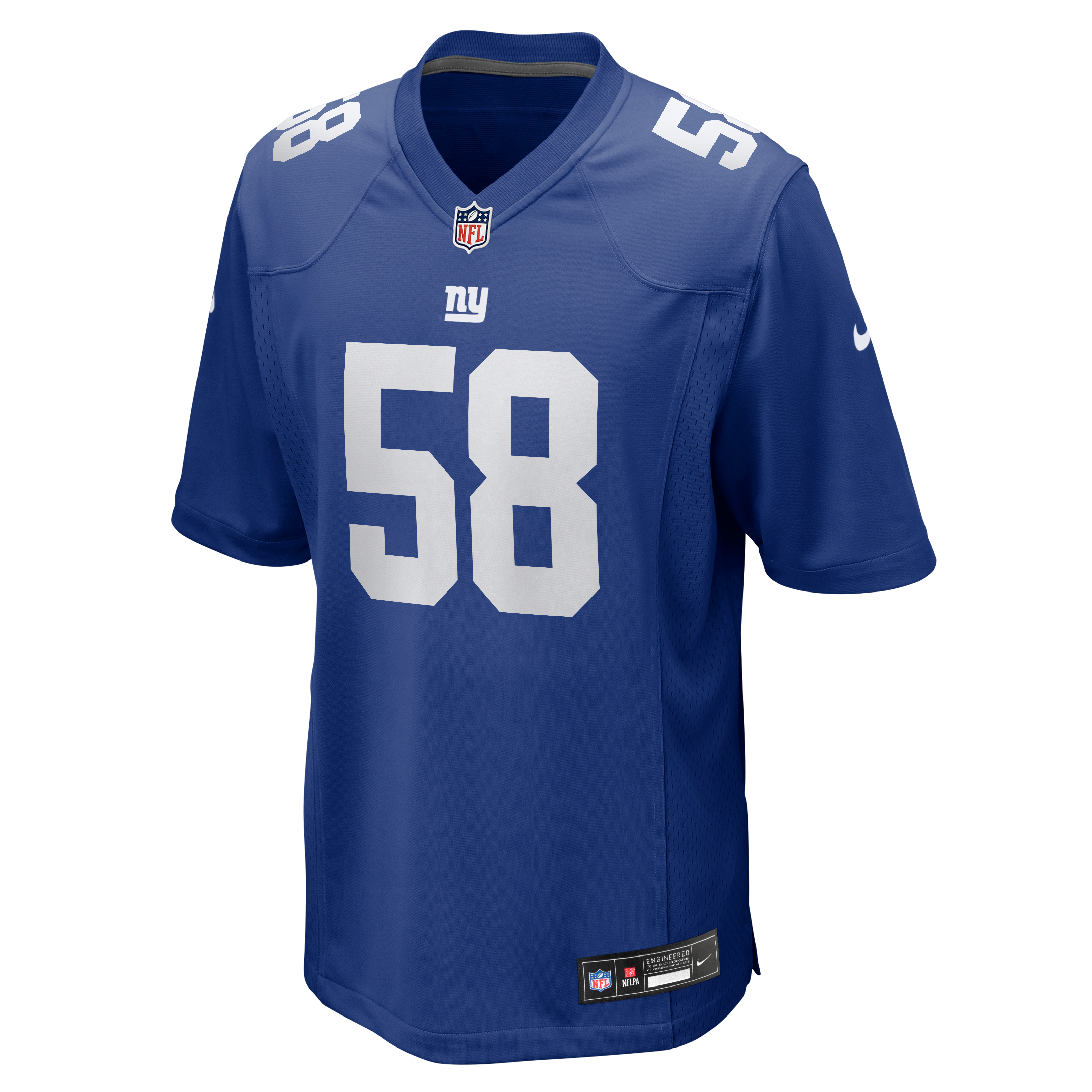 Men's Nike Ben Mann Royal New York Giants Team Game Jersey