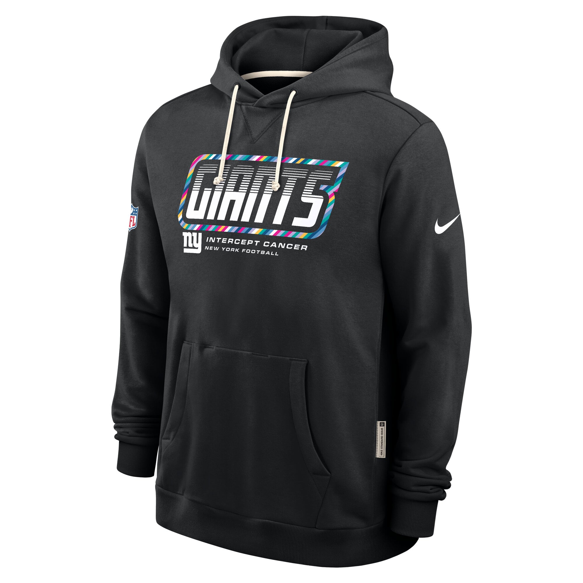 Men's Nike Black New York Giants 2026 NFL Crucial Catch Sideline Standard Issue Dri-FIT Pullover Hoodie