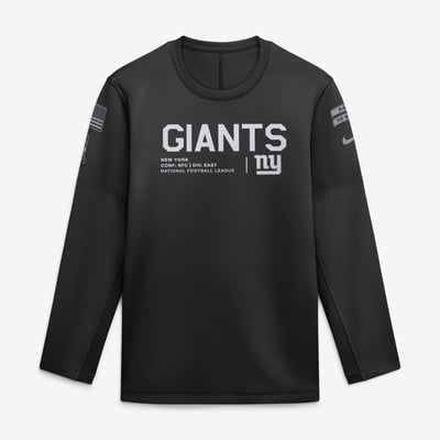  New York Giants Nike 2026 Salute to Service Sideline Coaches Crewneck Therma-FIT Sweatshirt - Black