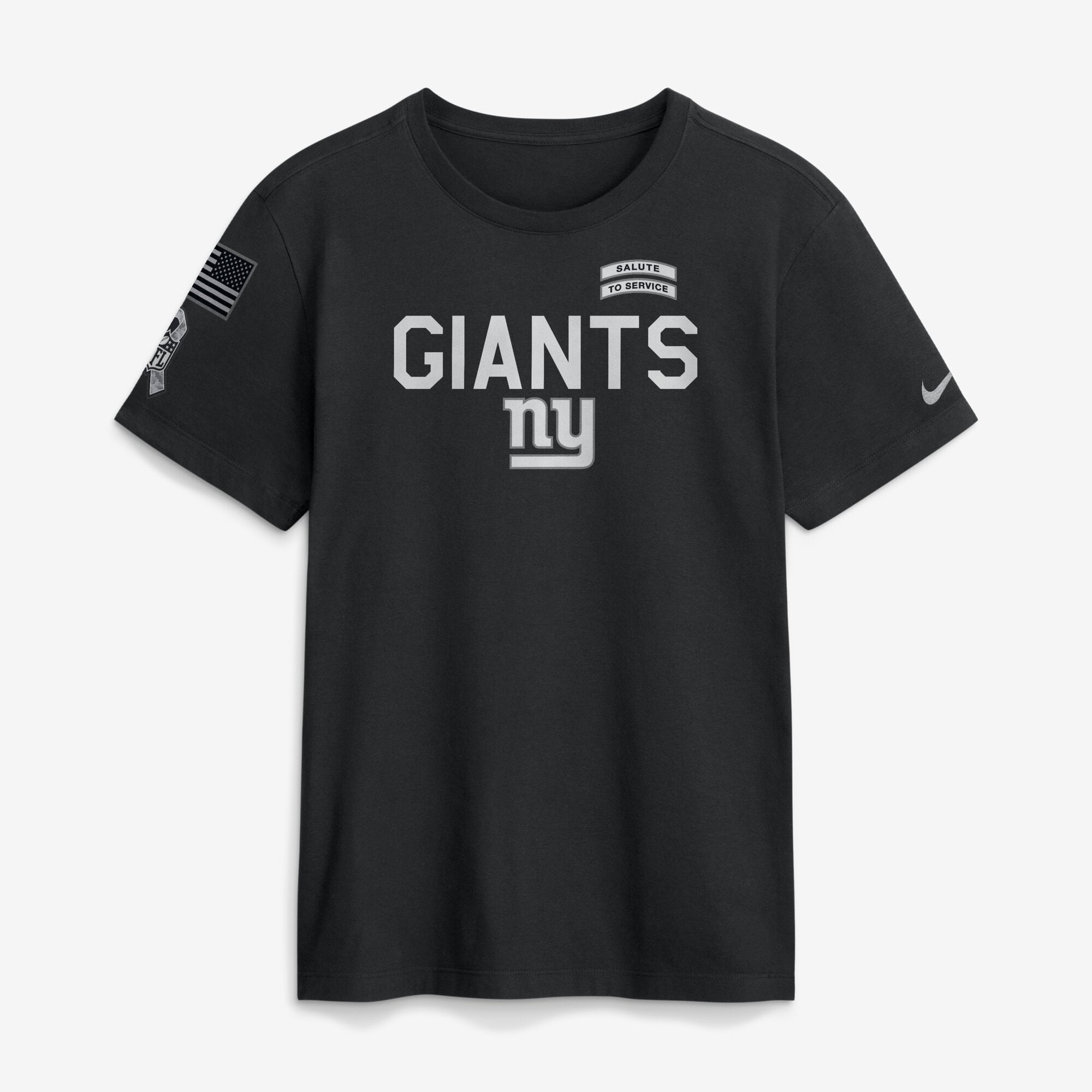T-shirt Nike noir pour homme New York Giants 2026 Salute to Service Sideline Dri-FIT
