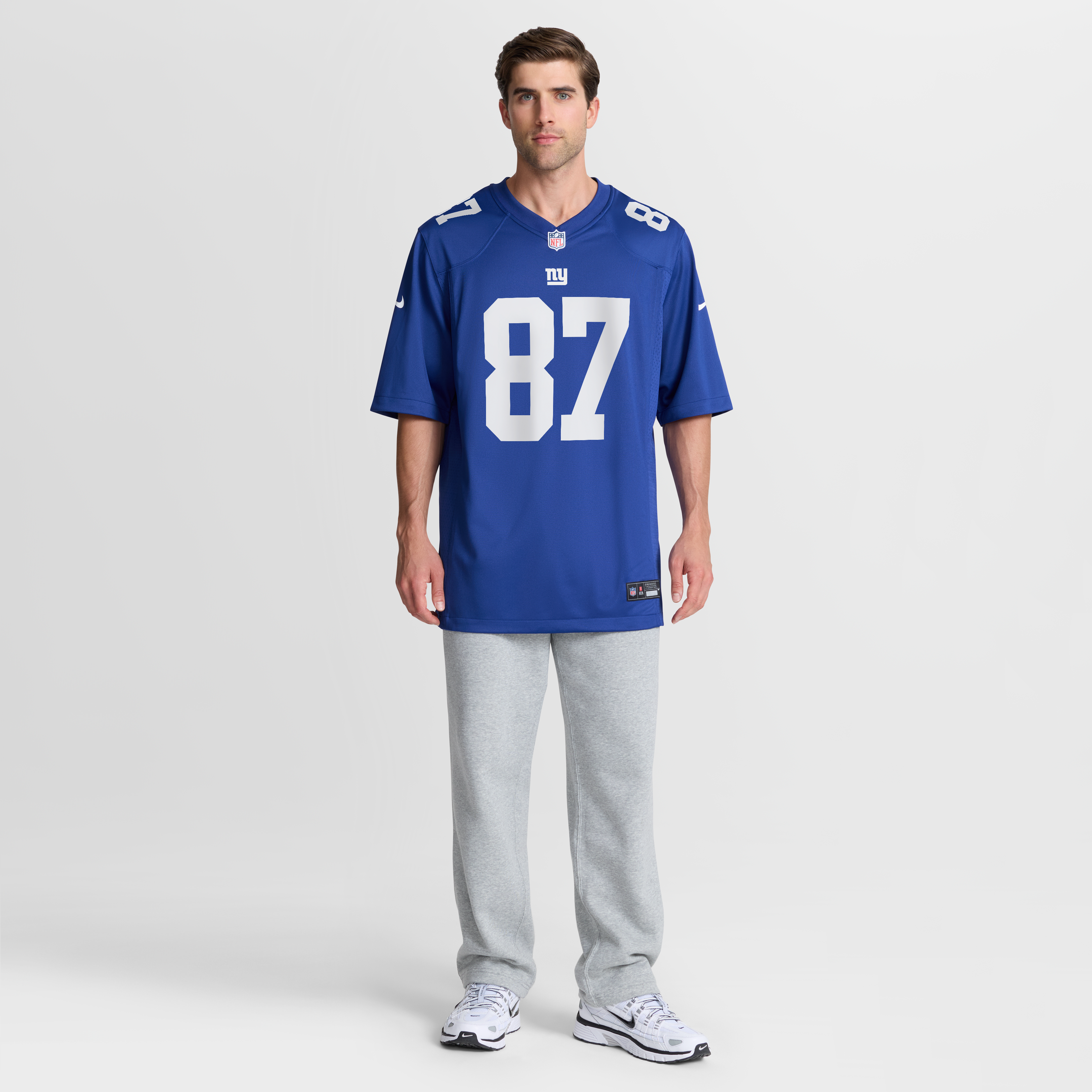 Men's Nike Braxton Berrios Royal New York Giants Team Game Jersey
