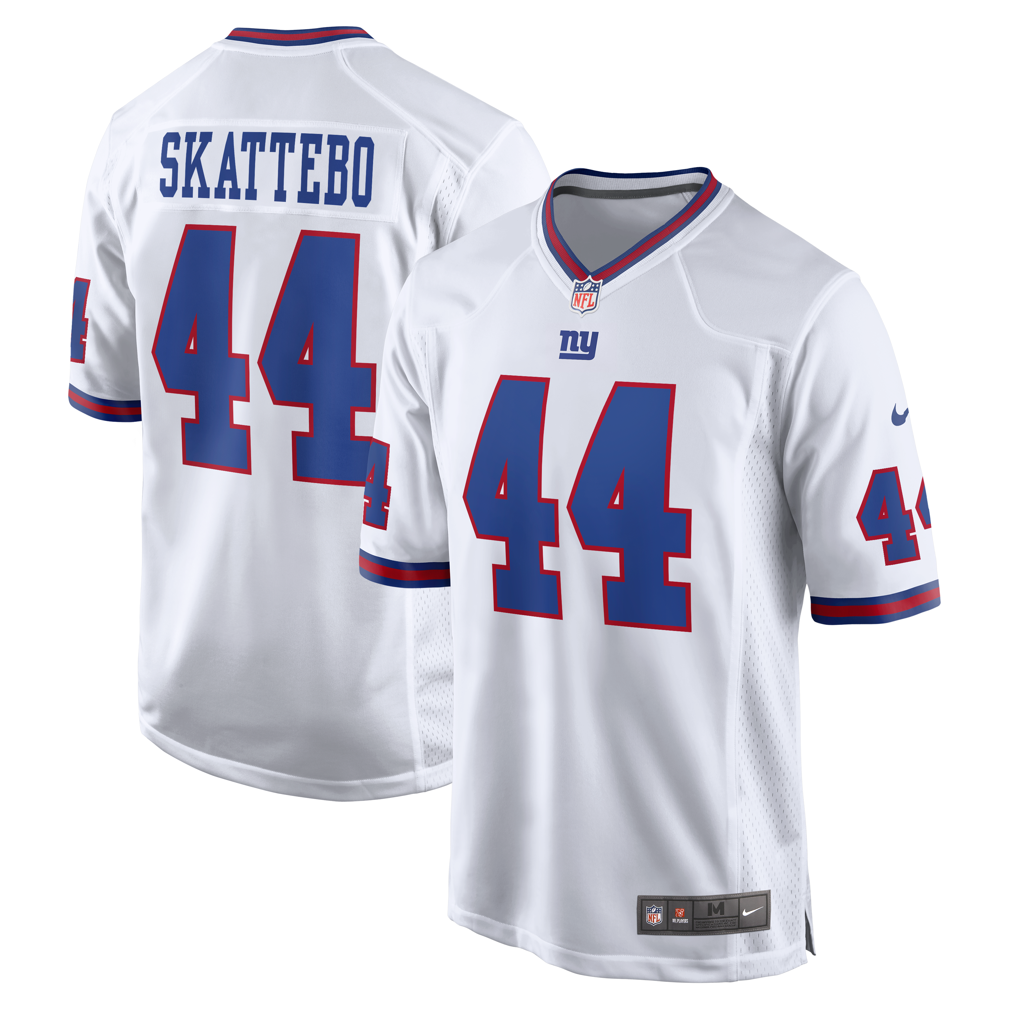Men's Nike Cam Skattebo White New York Giants Alternate Vintage Game Jersey
