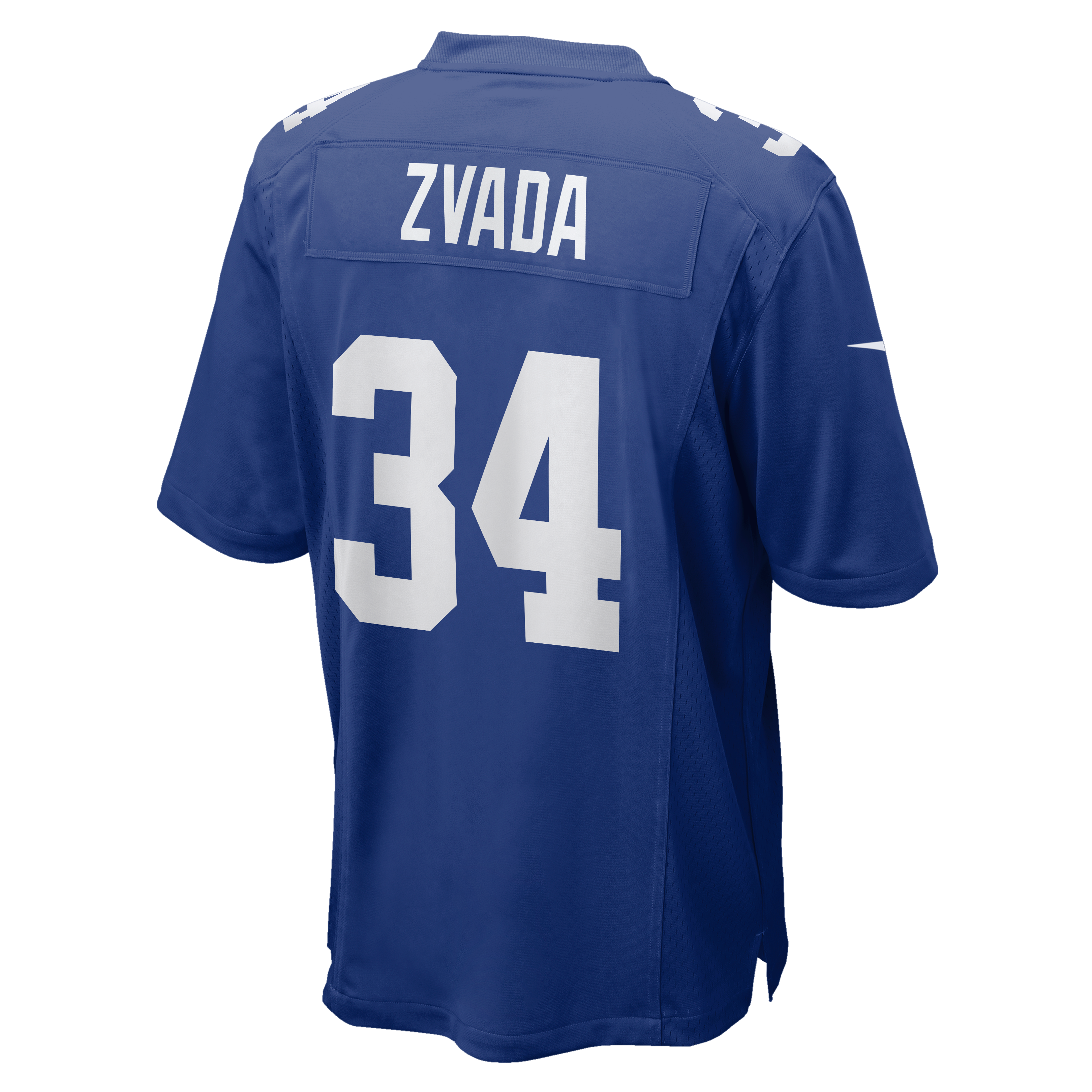 Men's Nike Dominic Zvada Royal New York Giants Team Game Jersey