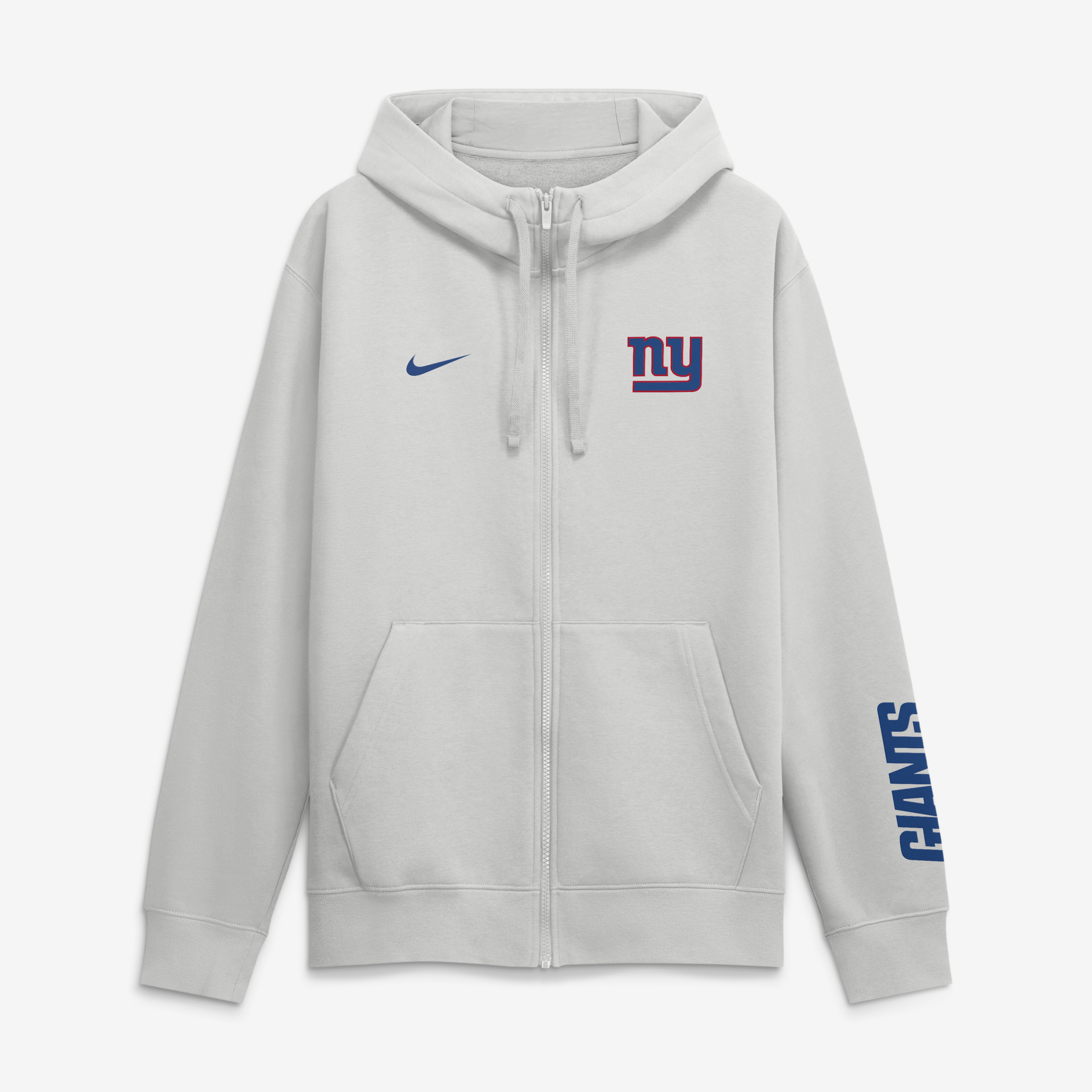Sweat à capuche zippé Nike Cool Down Club gris pour homme, New York Giants