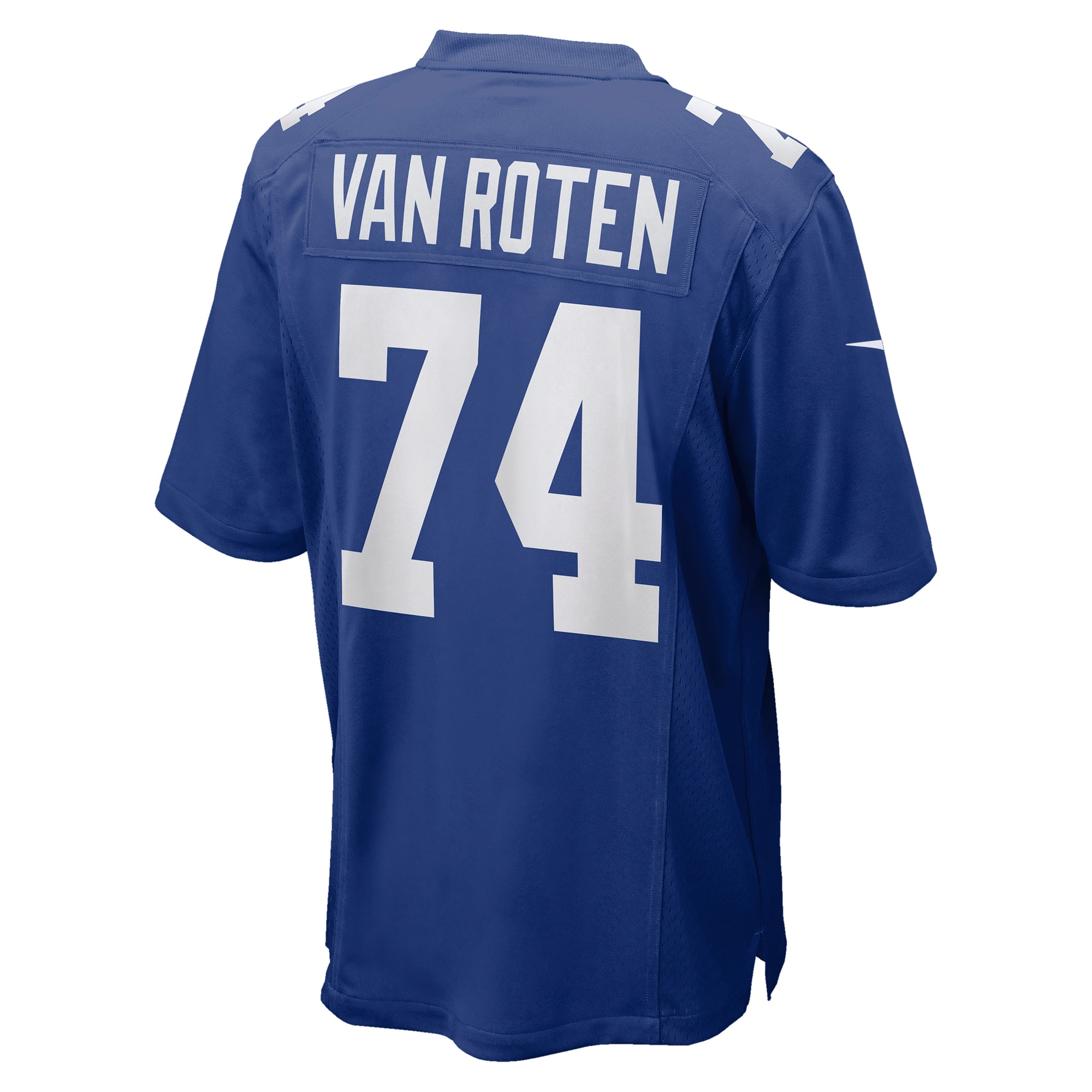 Maillot de match Nike Greg Van Roten Royal New York Giants pour homme
