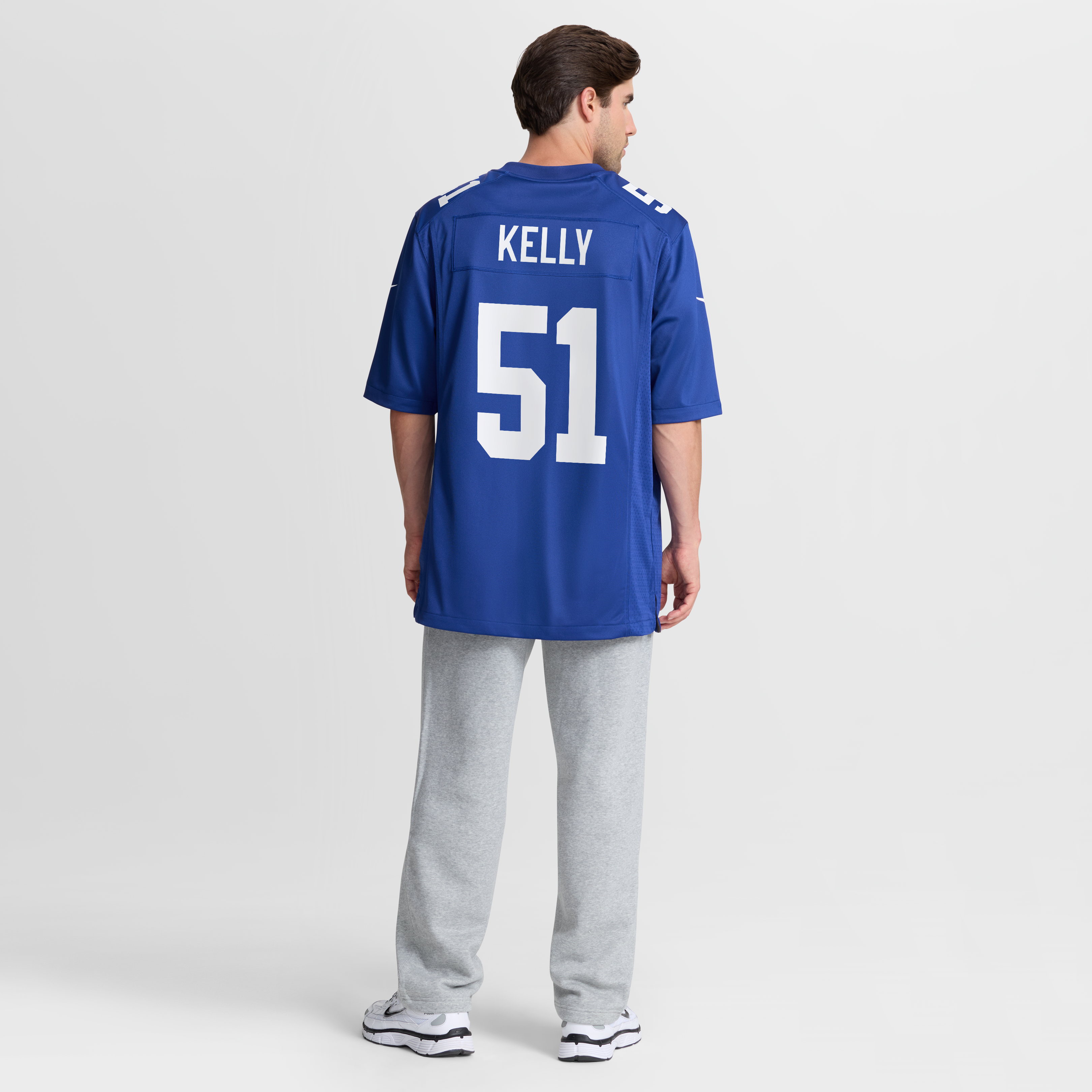 Men's Nike Jack Kelly Royal New York Giants Team Game Jersey