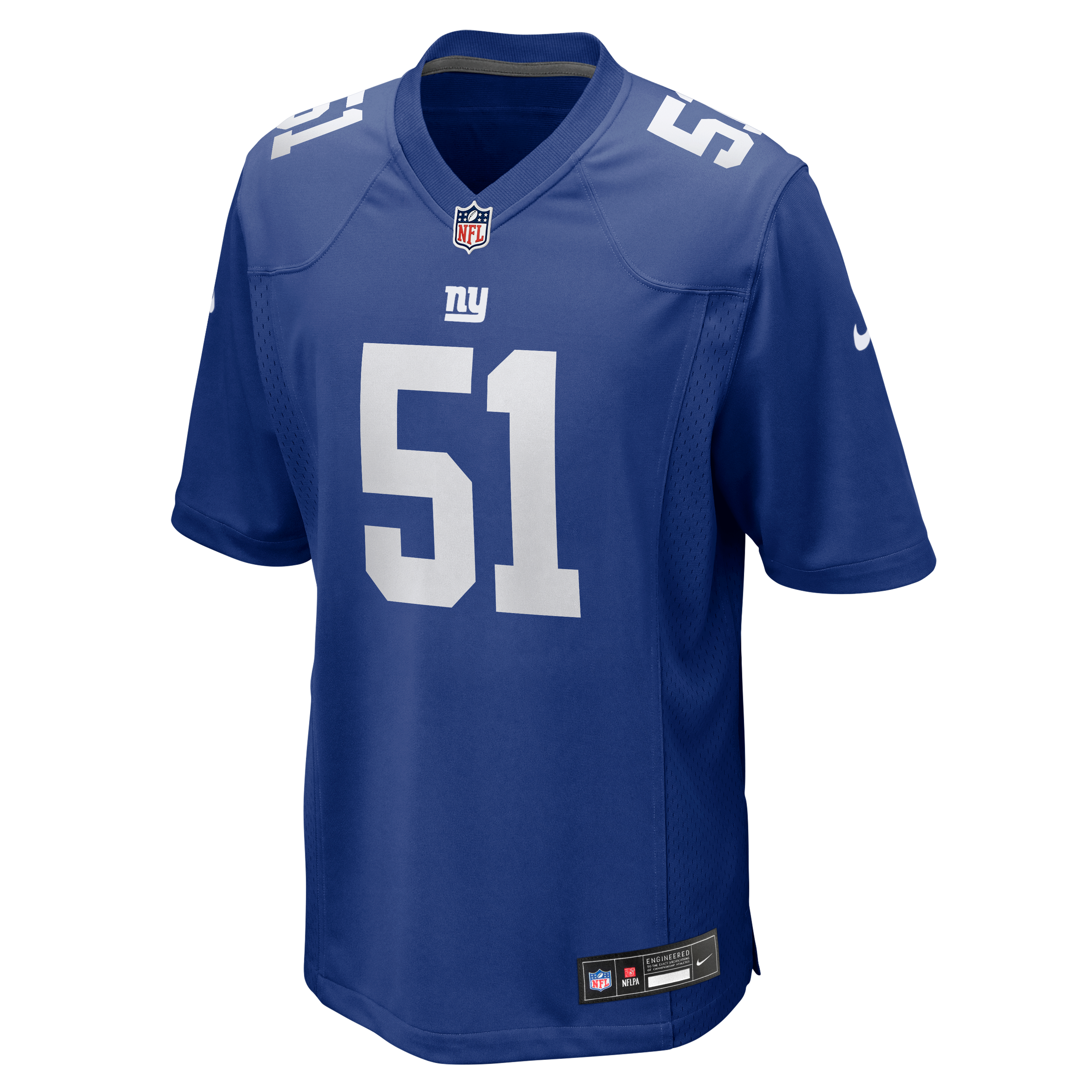 Men's Nike Jack Kelly Royal New York Giants Team Game Jersey