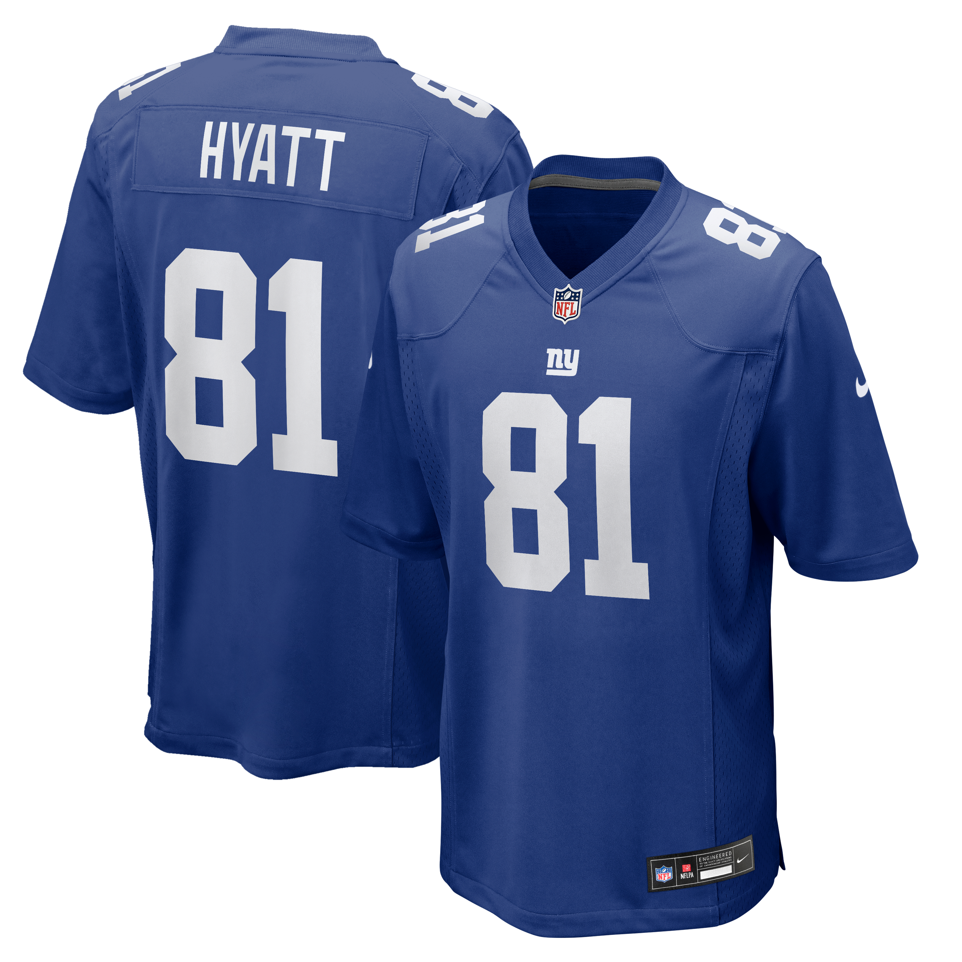 Maillot de match Nike Jalin Hyatt Royal des Giants New York pour homme