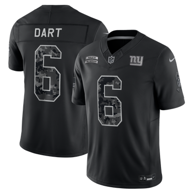 Jaxson Dart New York Giants Nike 2026 Salute to Service Stitched Limited Jersey - Black