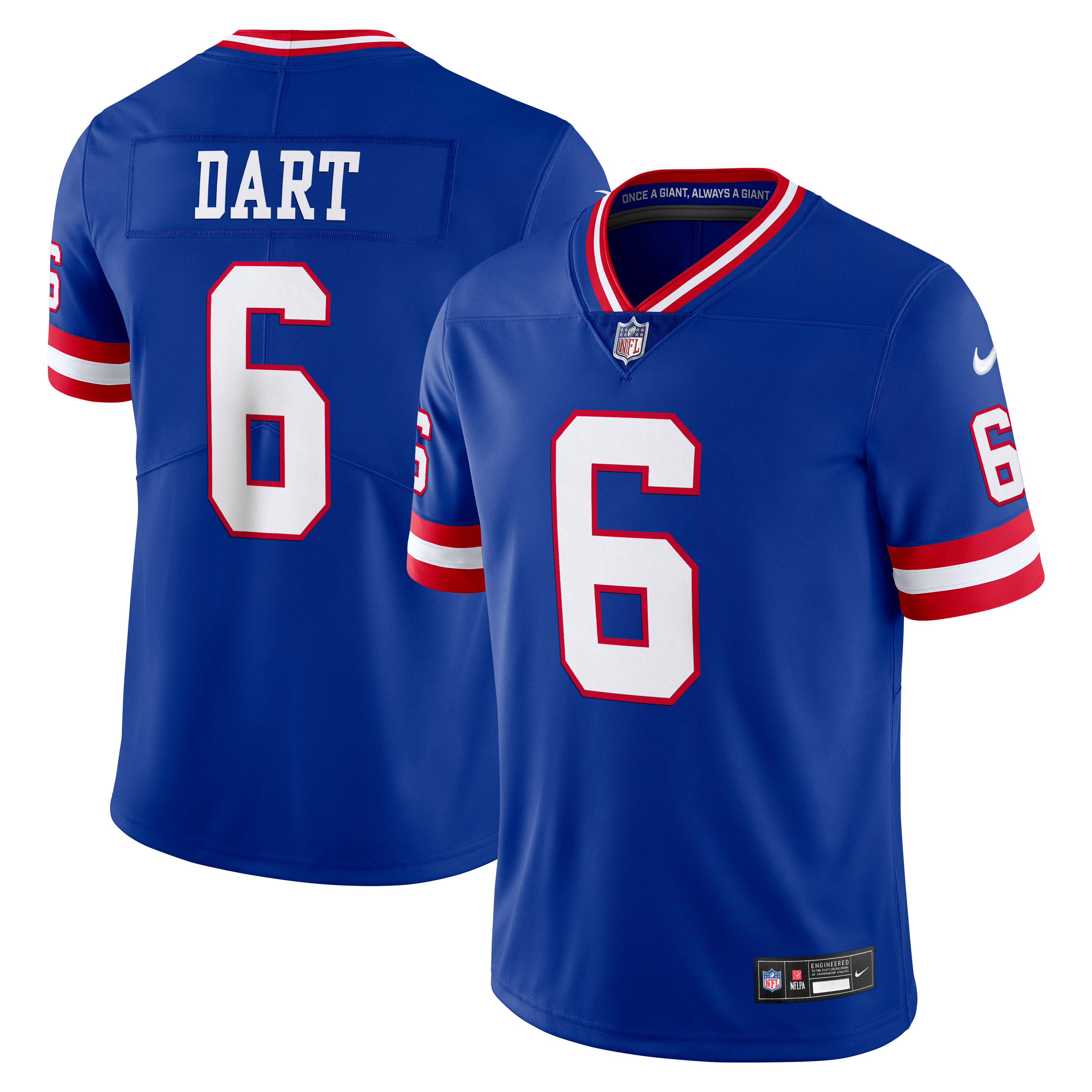 Maillot Nike Jaxson Dart Royal New York Giants Alternate Legacy Vapor Untouchable Stitched Limited pour homme