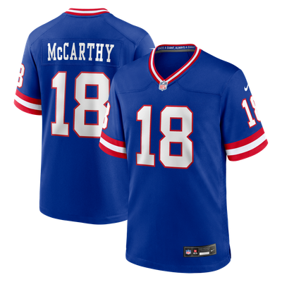 J.J. McCarthy New York Giants Nike Alternate Legacy Game Jersey - Royal