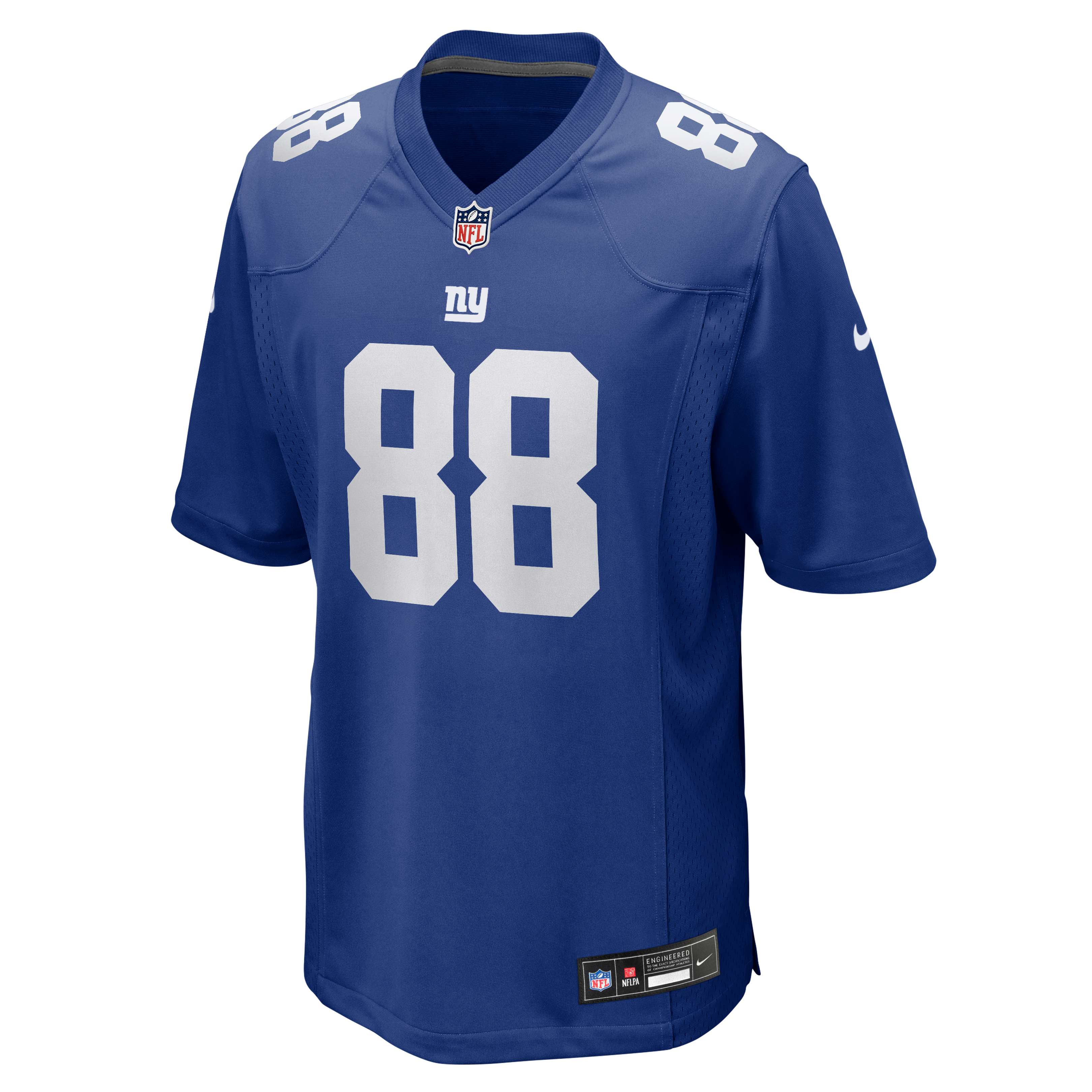 Men's Nike Malachi Fields Royal New York Giants Team Game Jersey
