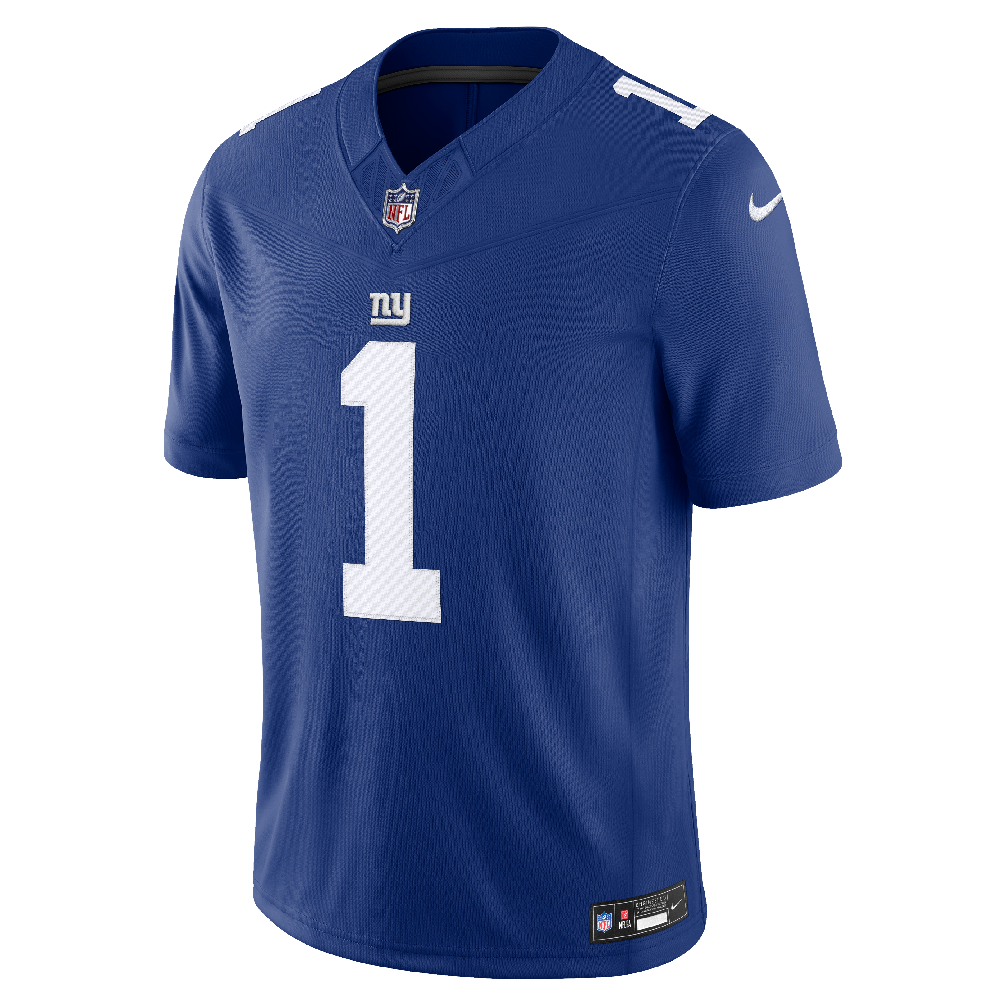 Maillot Nike Malik Nabers Royal New York Giants Team Vapor F.U.S.E. Stitched Limited pour homme