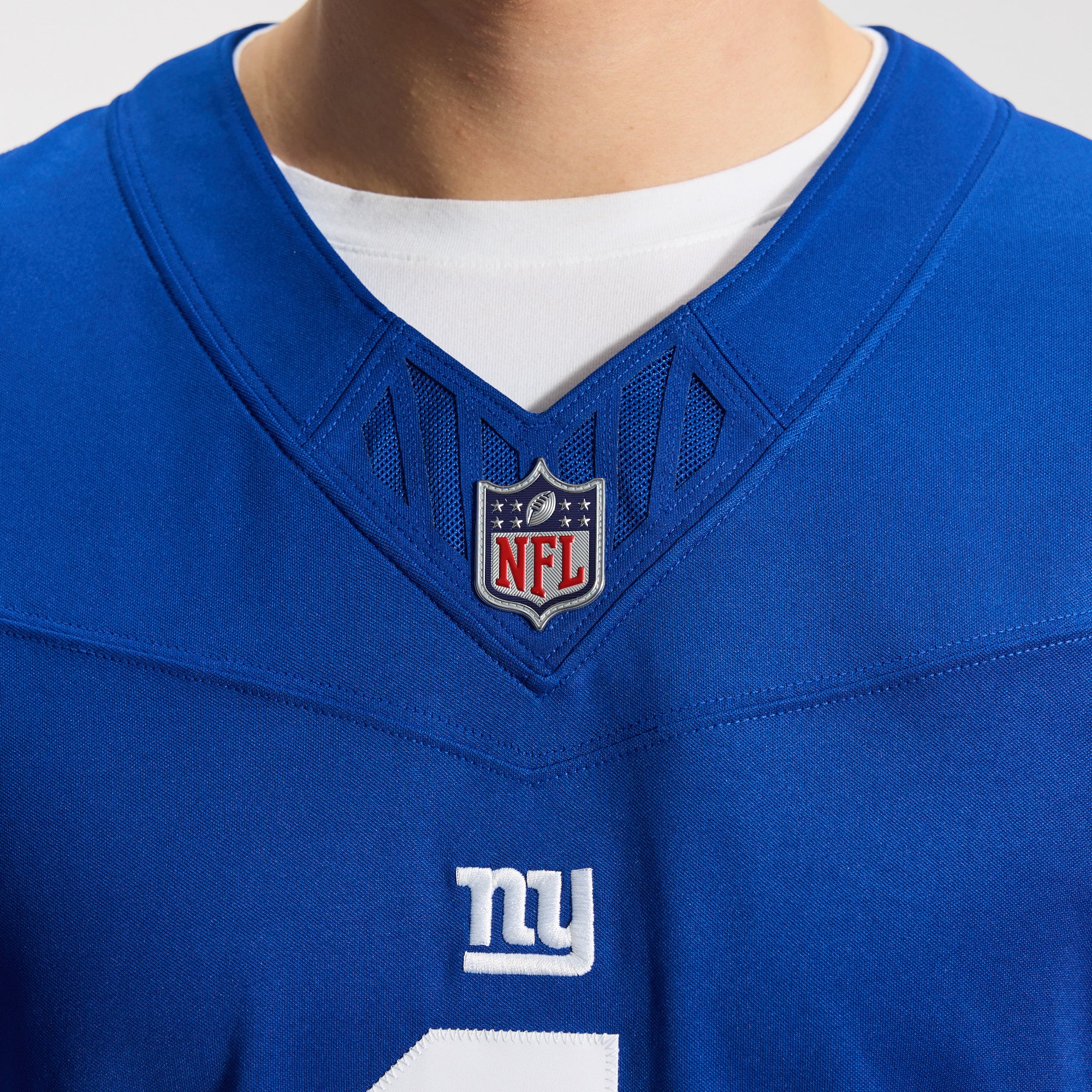 Maillot Nike Malik Nabers Royal New York Giants Team Vapor F.U.S.E. Stitched Limited pour homme