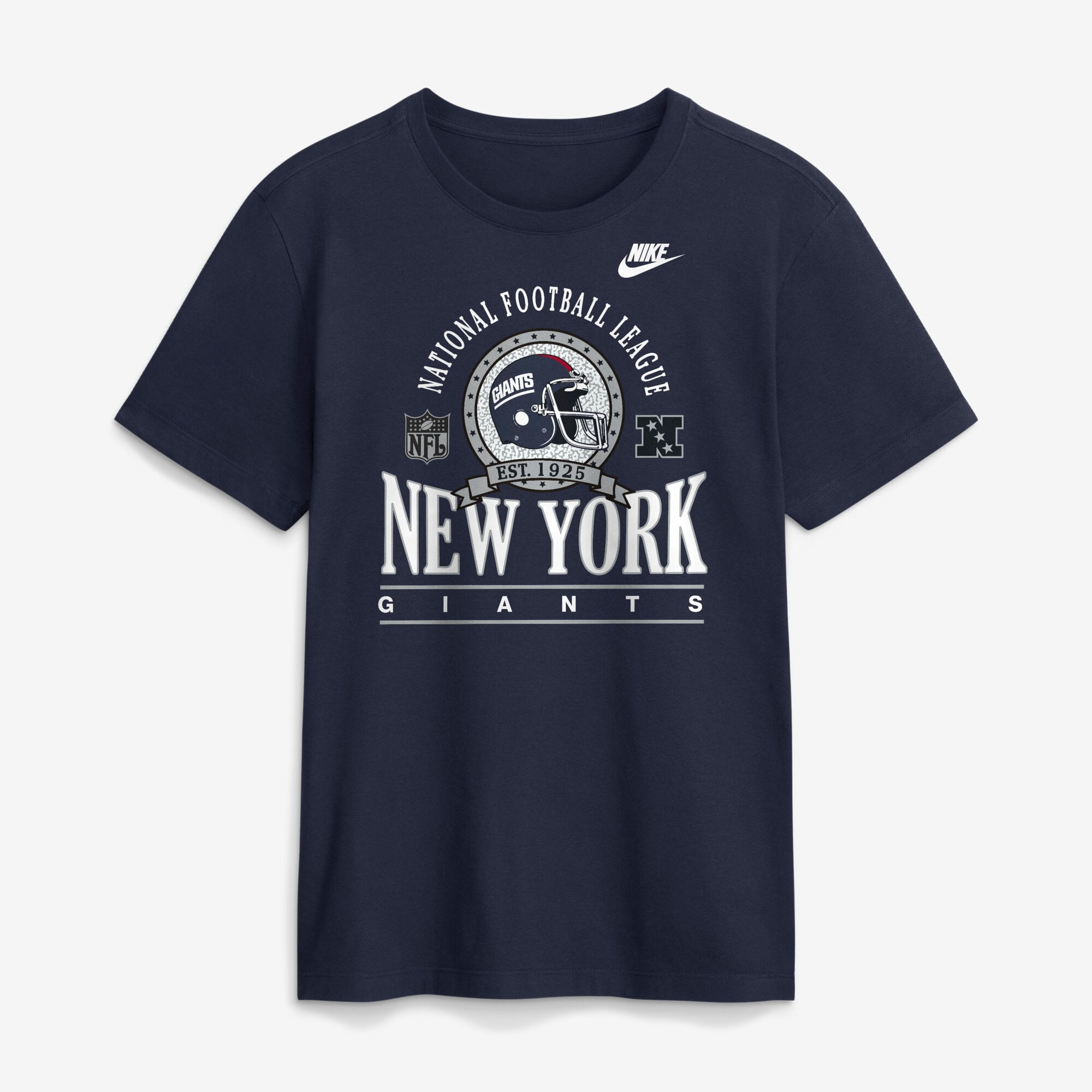 Men's Nike Navy New York Giants Rewind Team Spirit Essential Cotton T-Shirt