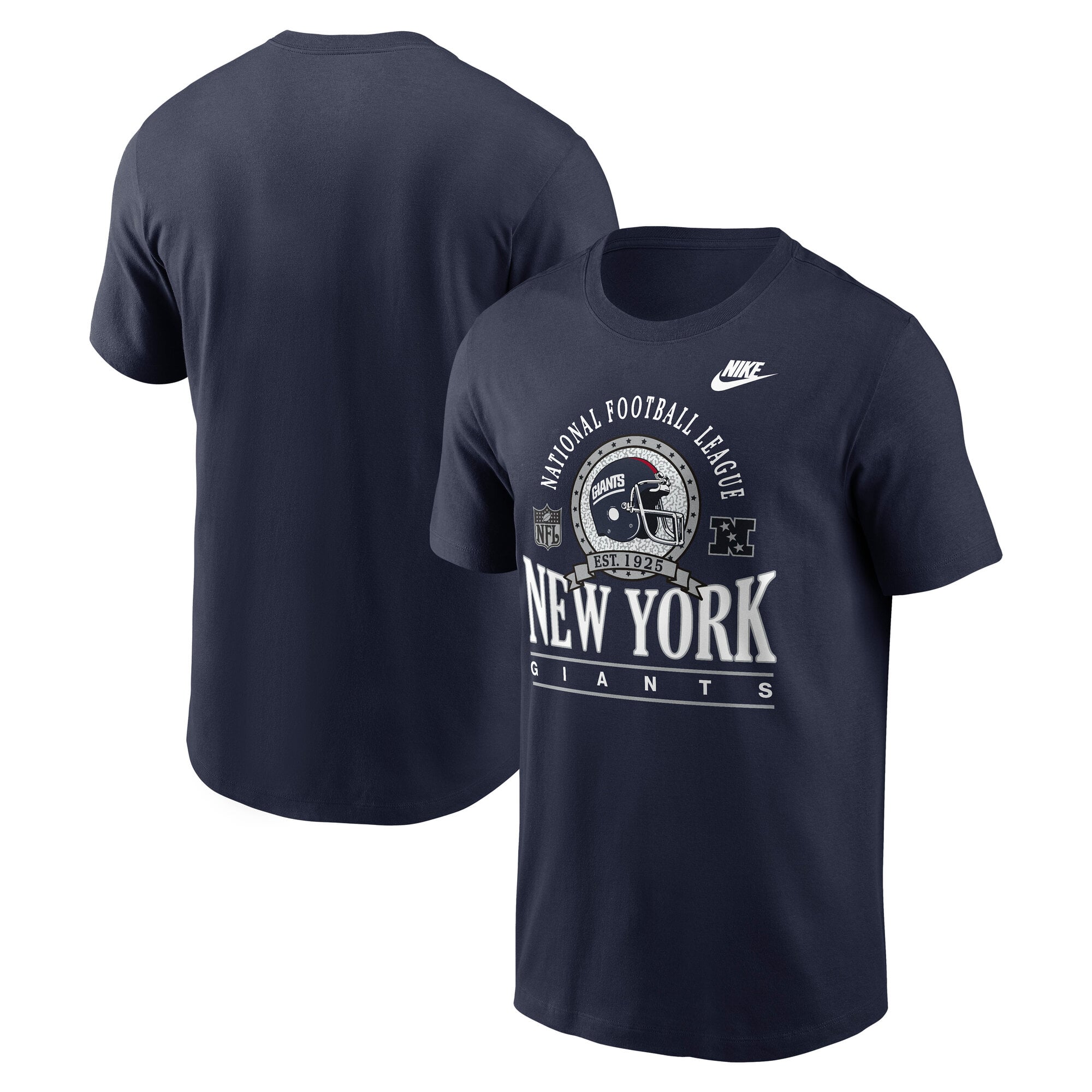 Men's Nike Navy New York Giants Rewind Team Spirit Essential Cotton T-Shirt