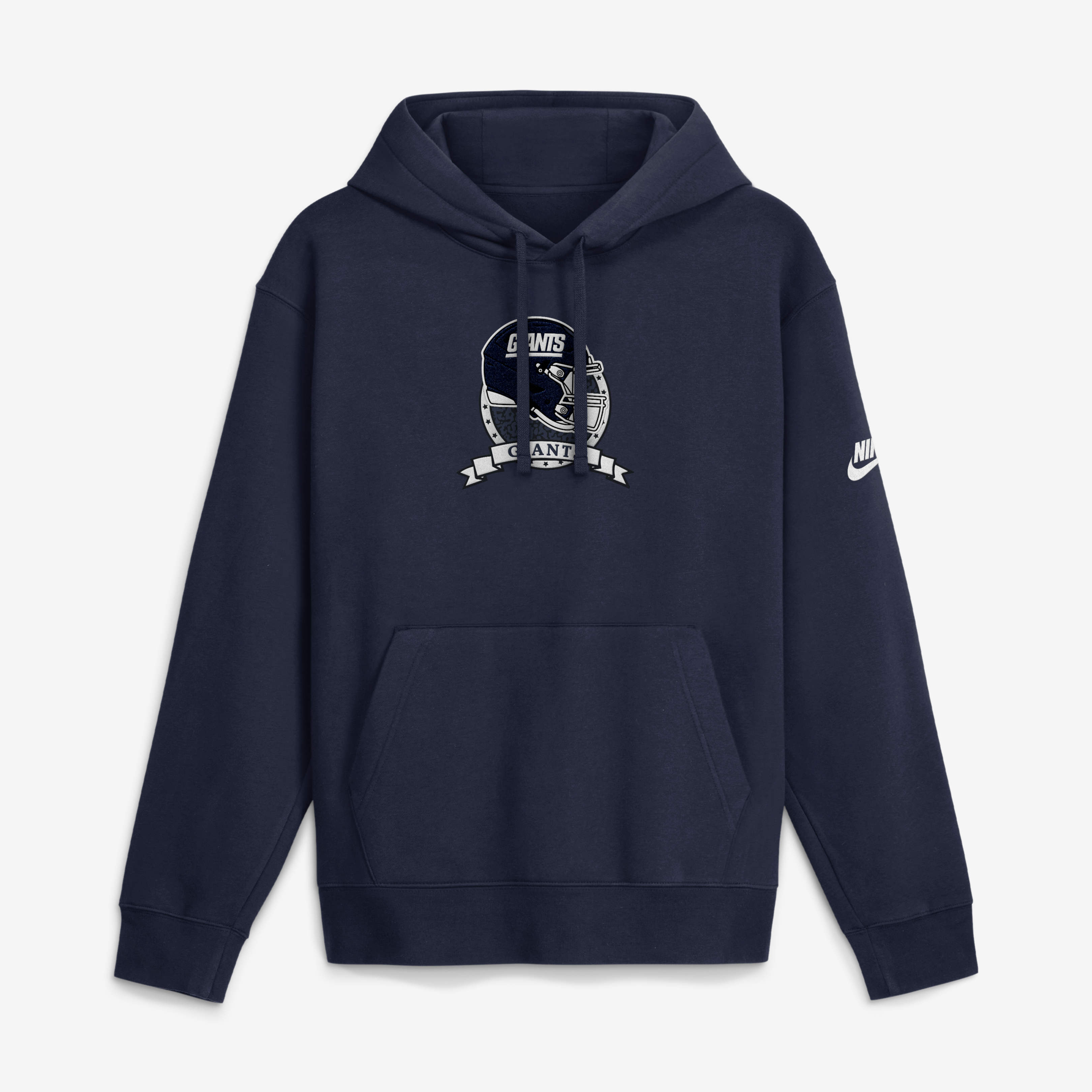Men's Nike Navy New York Giants Short Pass Rewind Club Fleece Hoodie