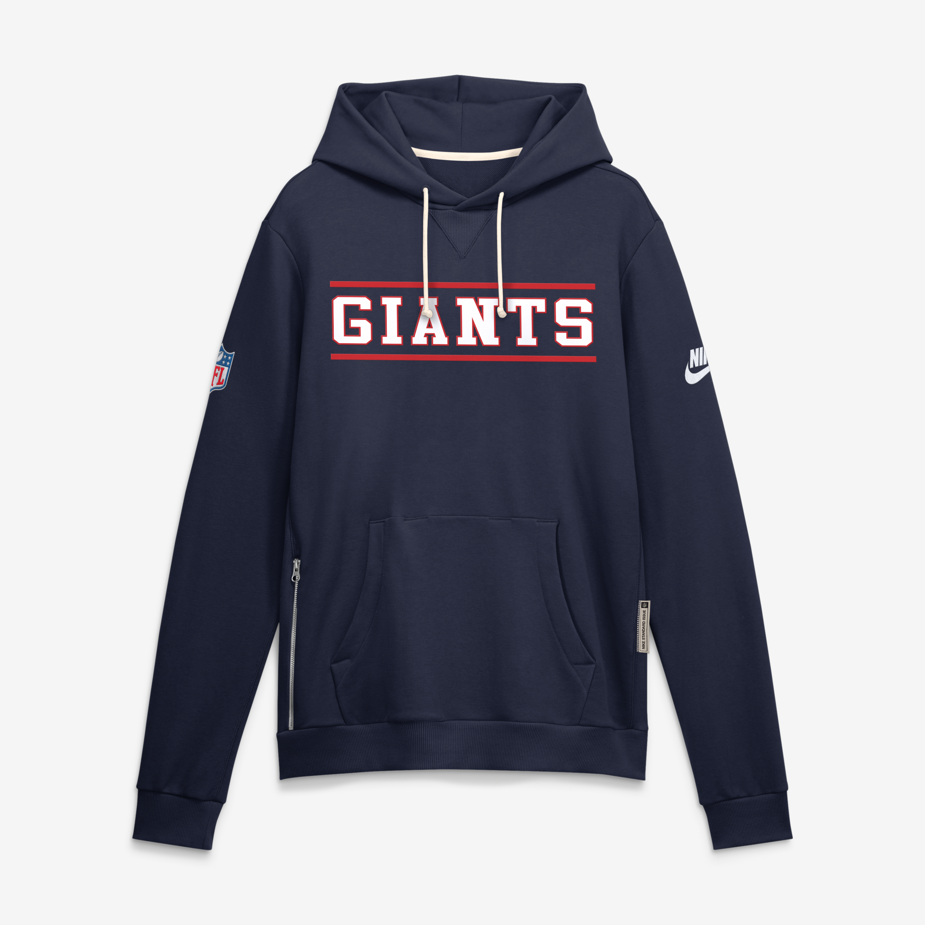 Sweat à capuche Nike Dri-FIT alternatif pour homme, bleu marine, New York Giants, édition standard des arbitres vidéo