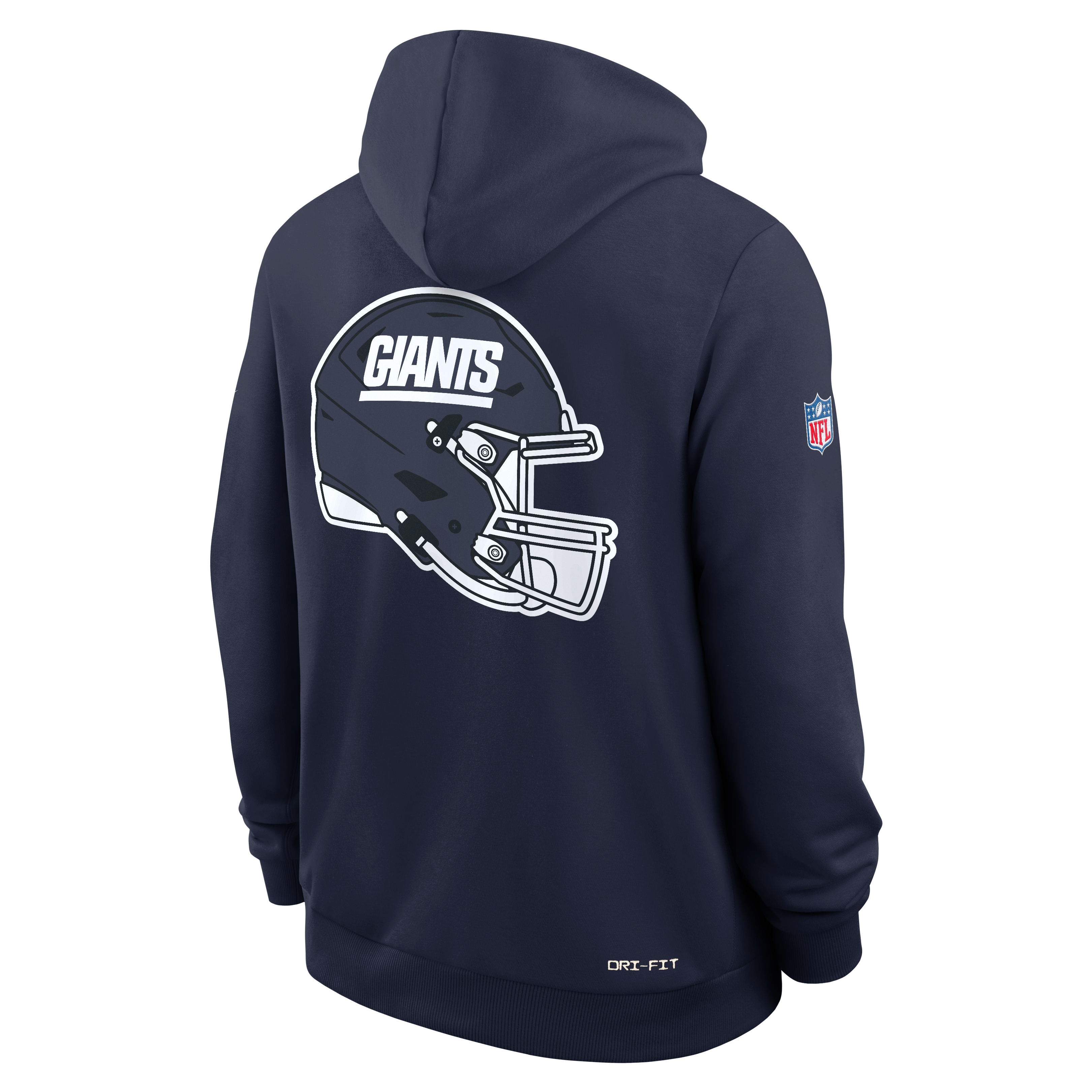 Sweat à capuche Nike Dri-FIT alternatif pour homme, bleu marine, New York Giants, édition standard des arbitres vidéo