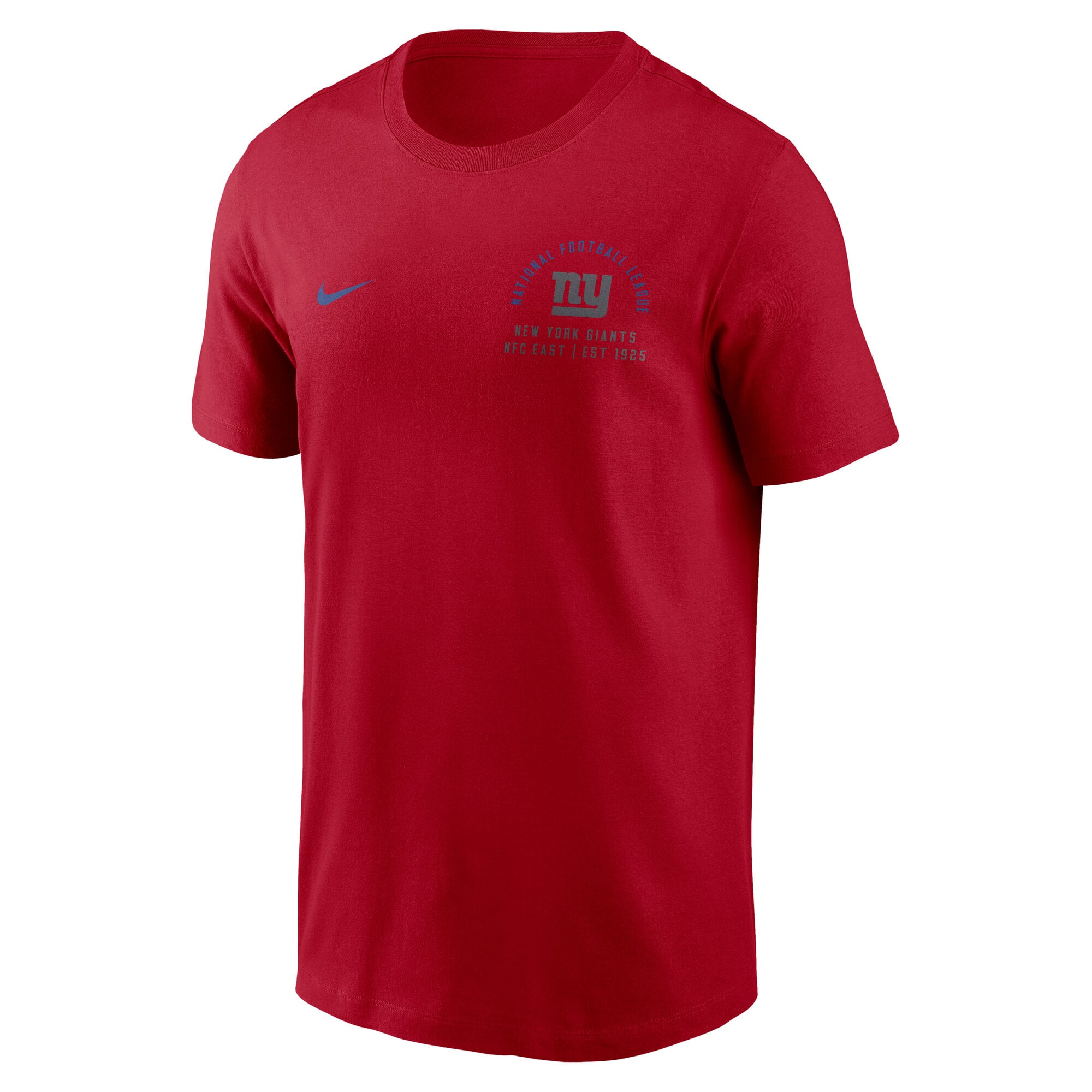 T-shirt Nike rouge pour homme, logo divisé des New York Giants