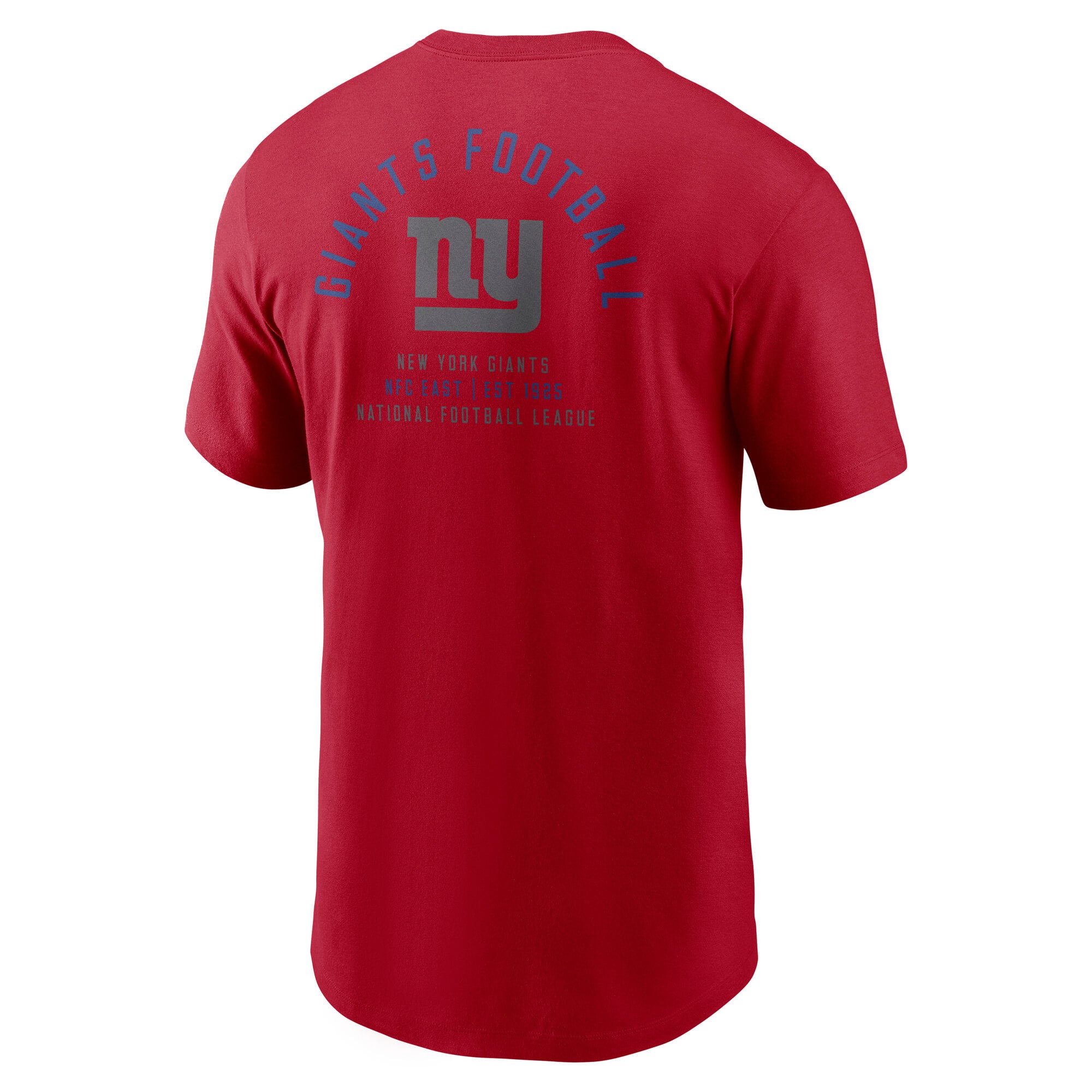 T-shirt Nike rouge pour homme, logo divisé des New York Giants