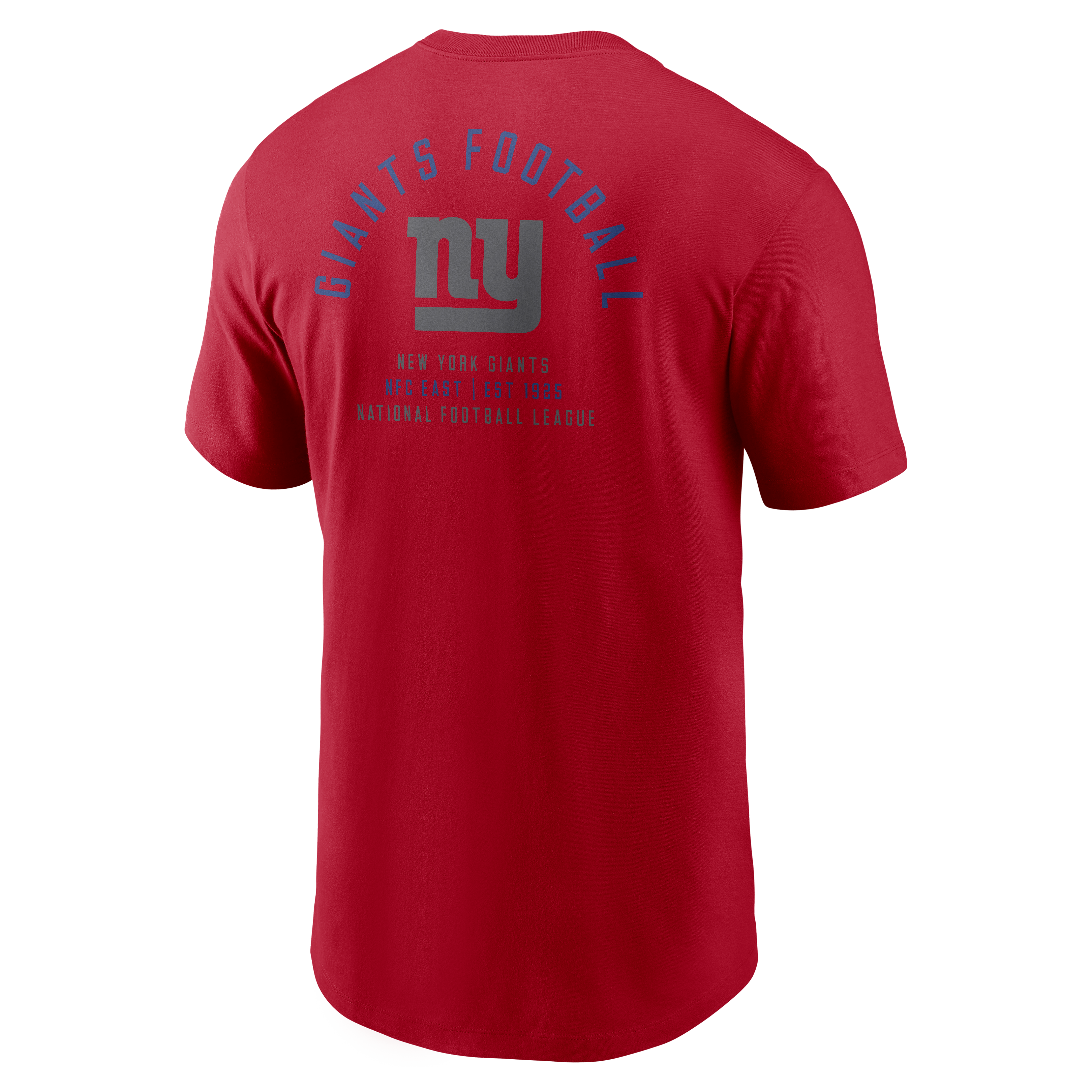 T-shirt Nike rouge pour homme, logo divisé des New York Giants