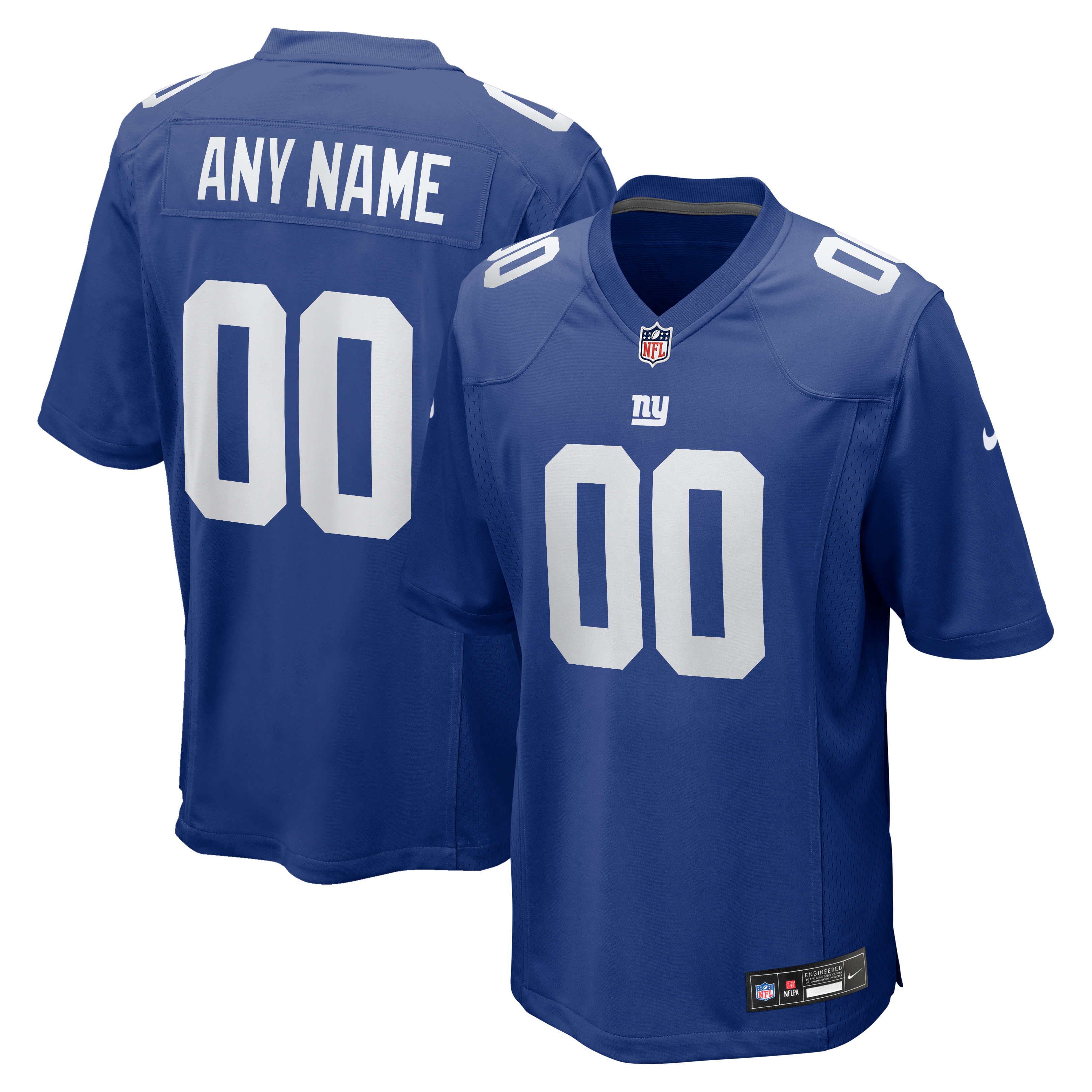 Couleur de l'équipe personnalisée Nike Royal New York Giants pour homme - Maillot match