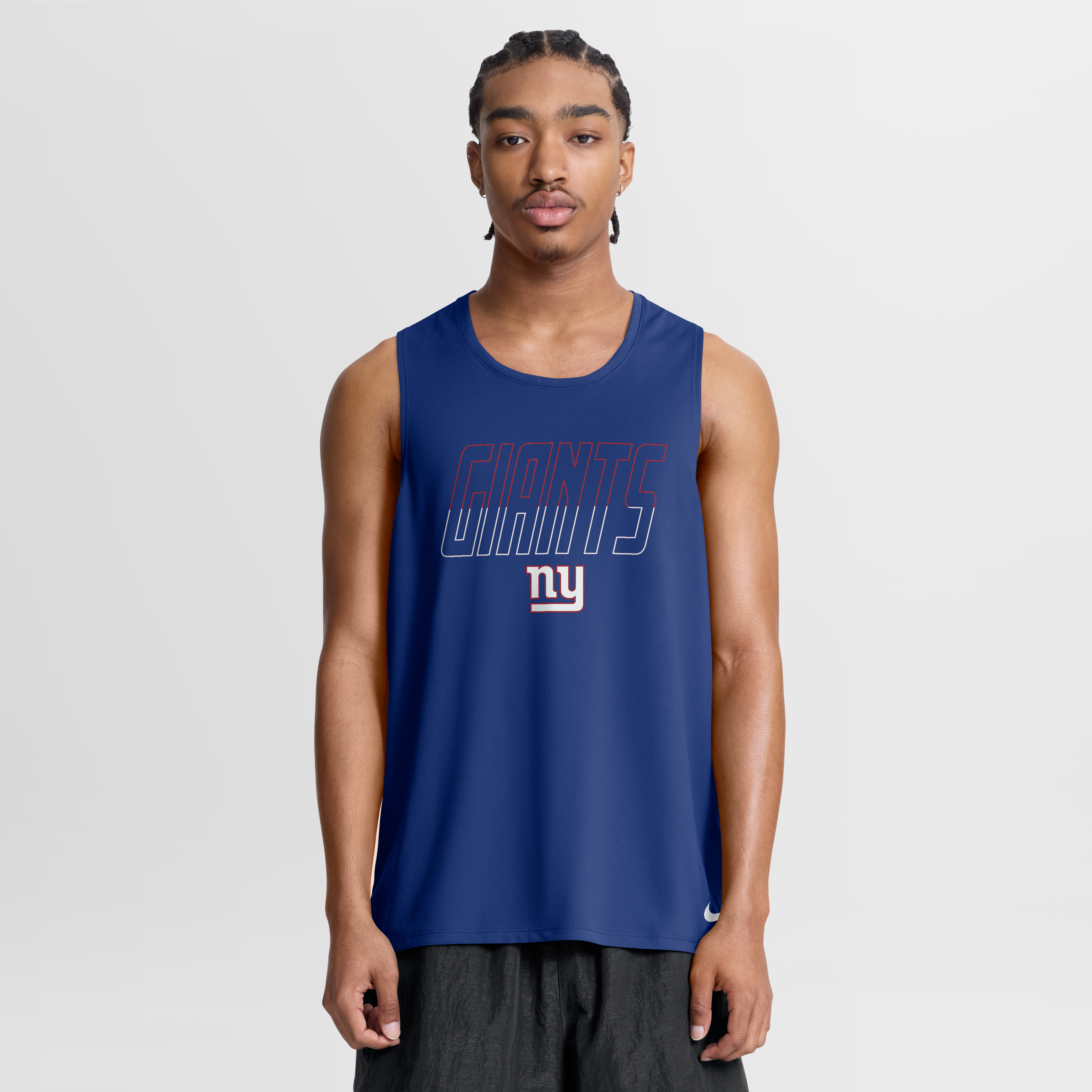 Men's Nike Royal New York Giants Kickoff Miler Dri-FIT Tank Top