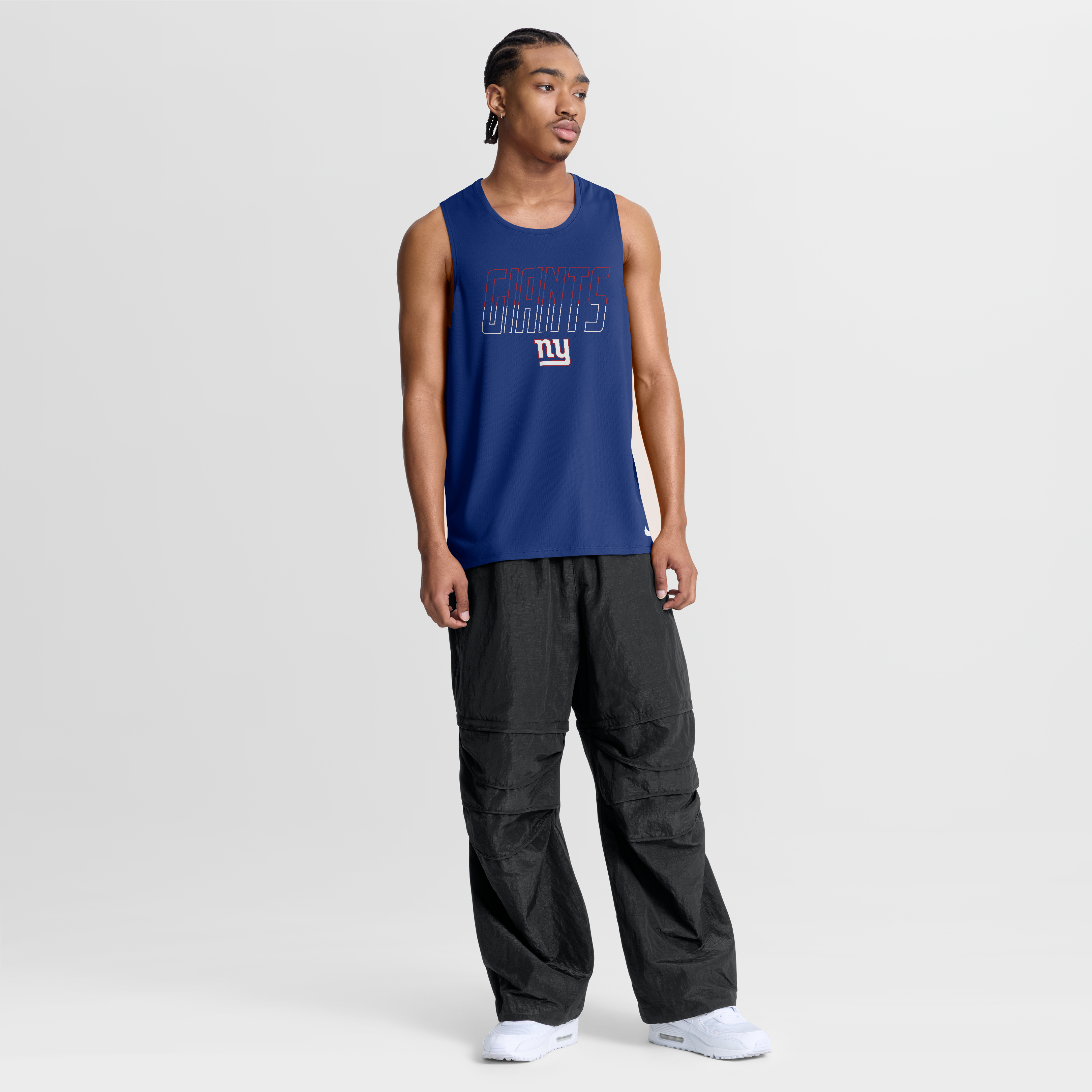 Men's Nike Royal New York Giants Kickoff Miler Dri-FIT Tank​ Top