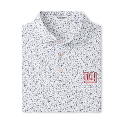 New York Giants Peter Millar Kick Off Performance Jersey Polo - Gray