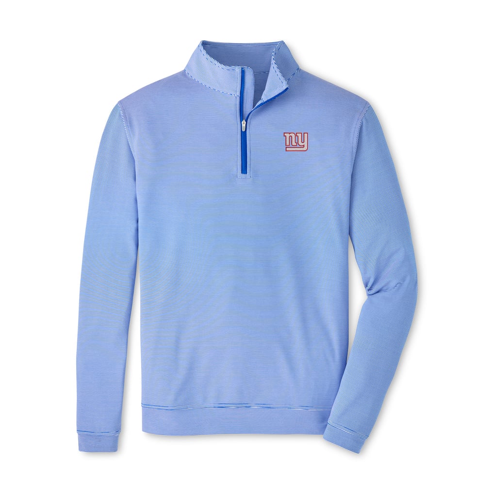 New York Giants Peter Millar Perth Sugar Stripe Performance Quarter-Zip ...